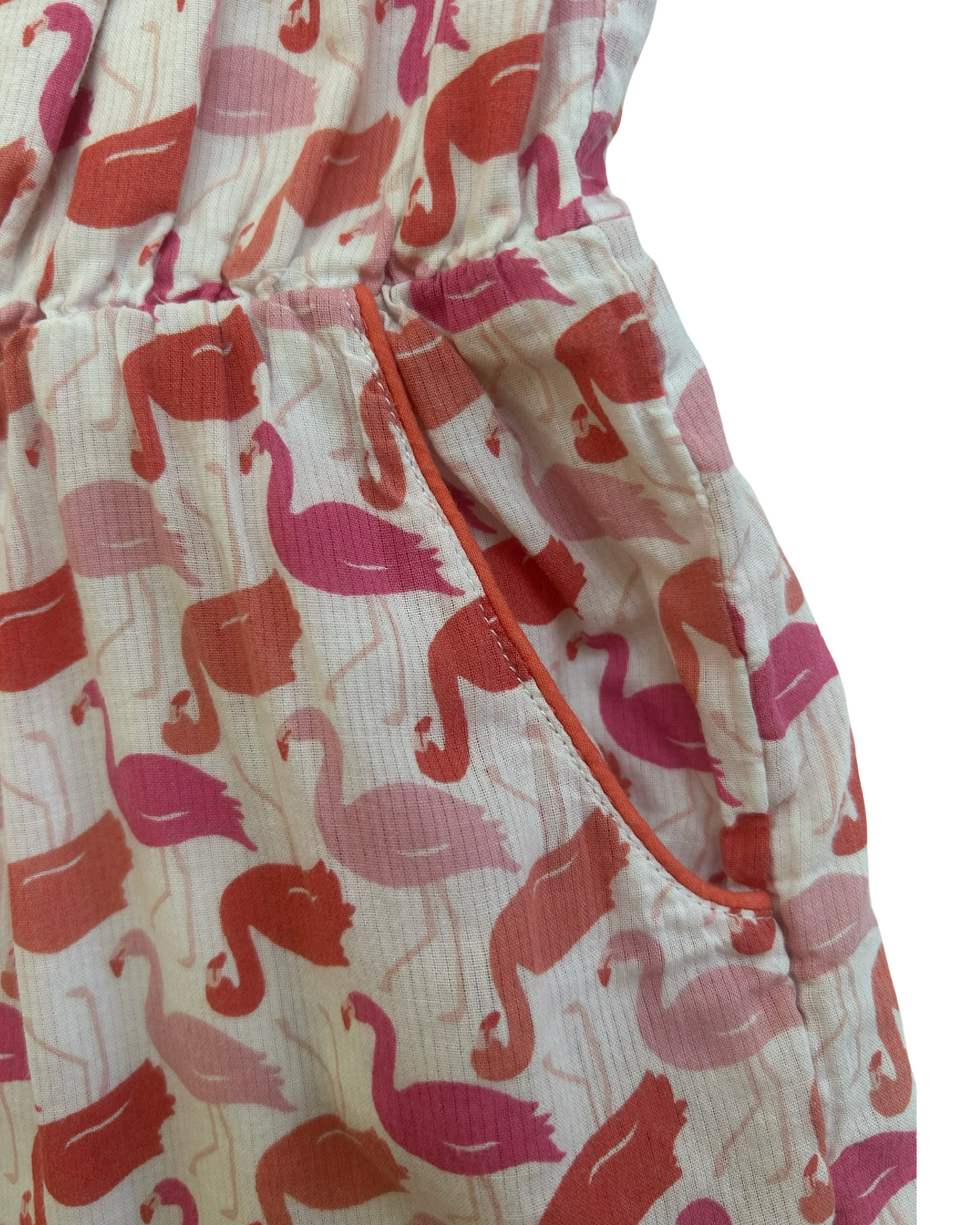 4Y-5Y Toddler Girls Mini Boden Flamingo 🦩 🦩 Romper