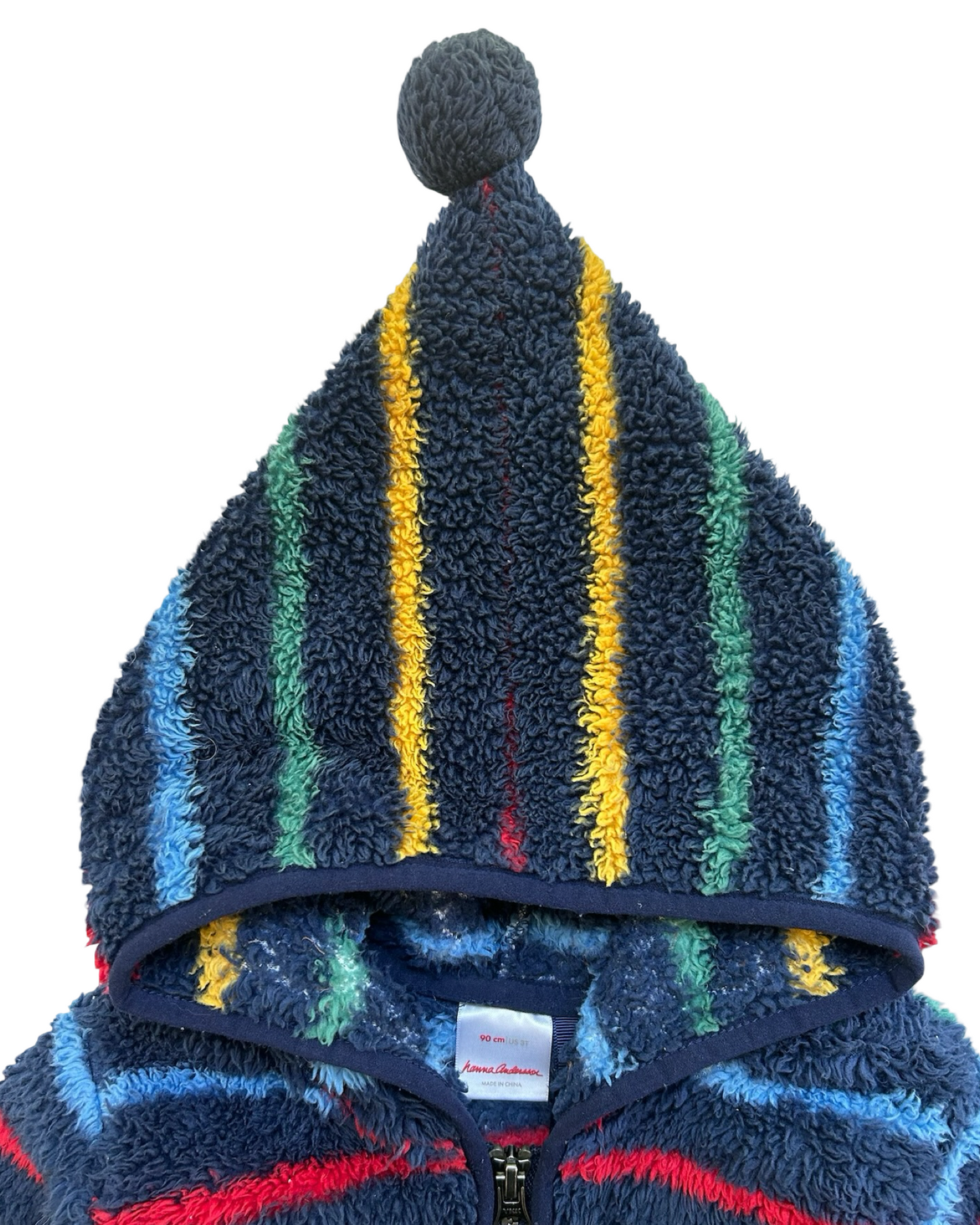 3T Toddler Boys Hanna Andersson Striped Sweater Zip Up Hoodie Jacket