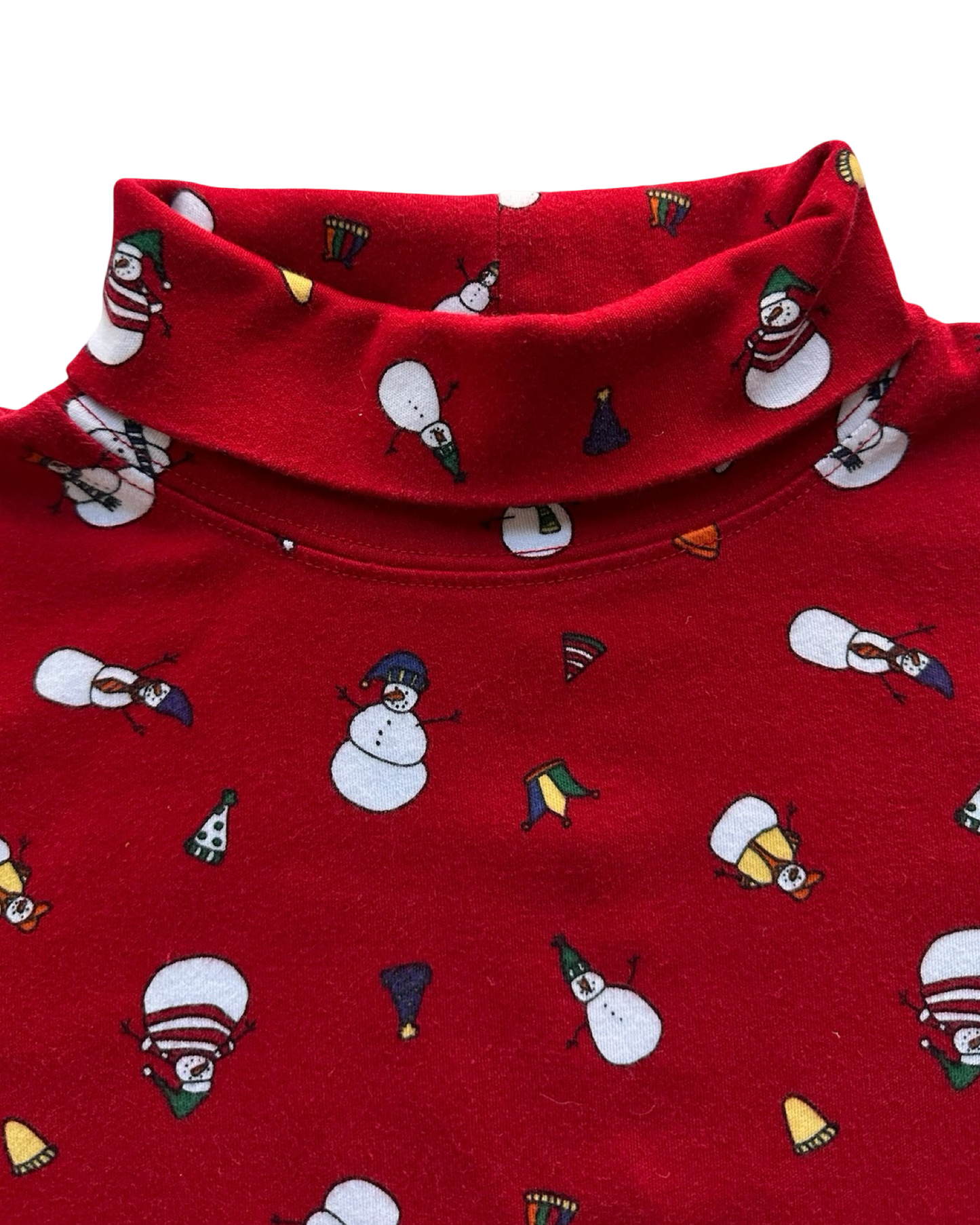 6T-7T Toddler Girls Talbots  Kids Holiday Christmas Snowman ⛄️ Mock Neck Sweater