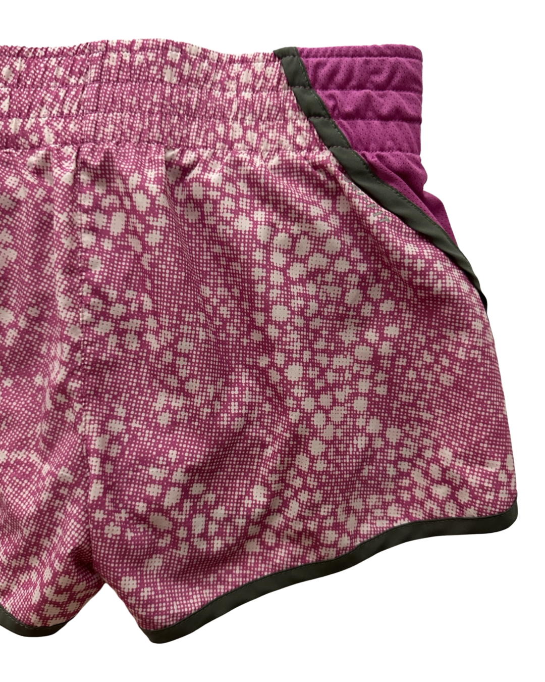 Women’s Size Small Pink/ Purple / White Nike Dri-Fit Pixel Graphic Athletic Running Shorts