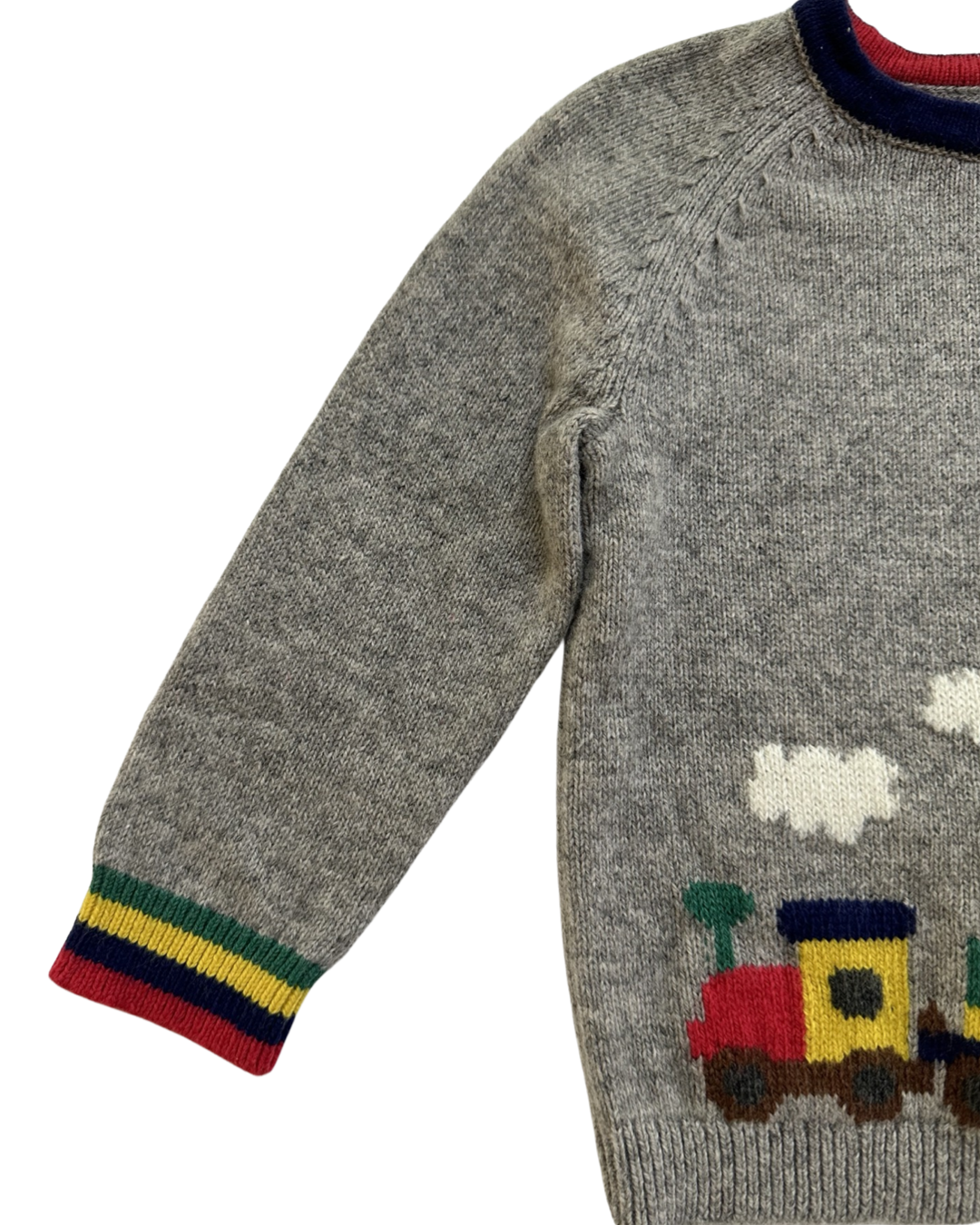 6-12M Baby Boy Baby Boden Train Sweater Set