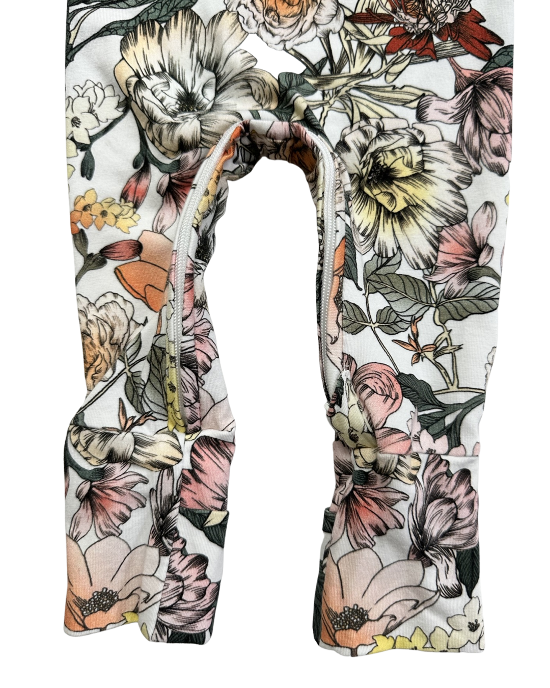 0-3M Baby Girl Snuggle Hunny Organic Cotton Floral Romper / Sleeper