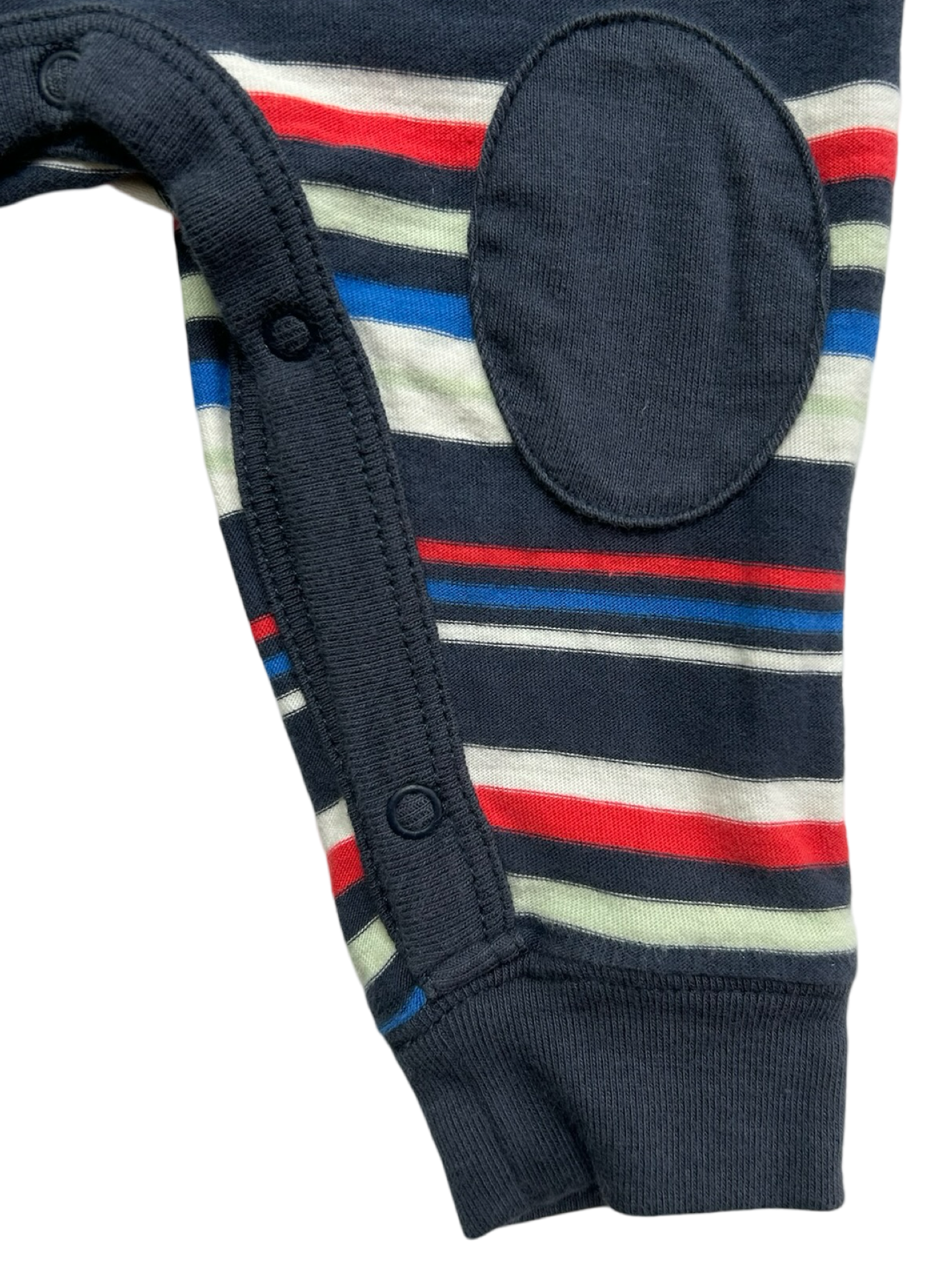 3M-6M Baby Boys Tea Collection Striped Long Sleeve Romper