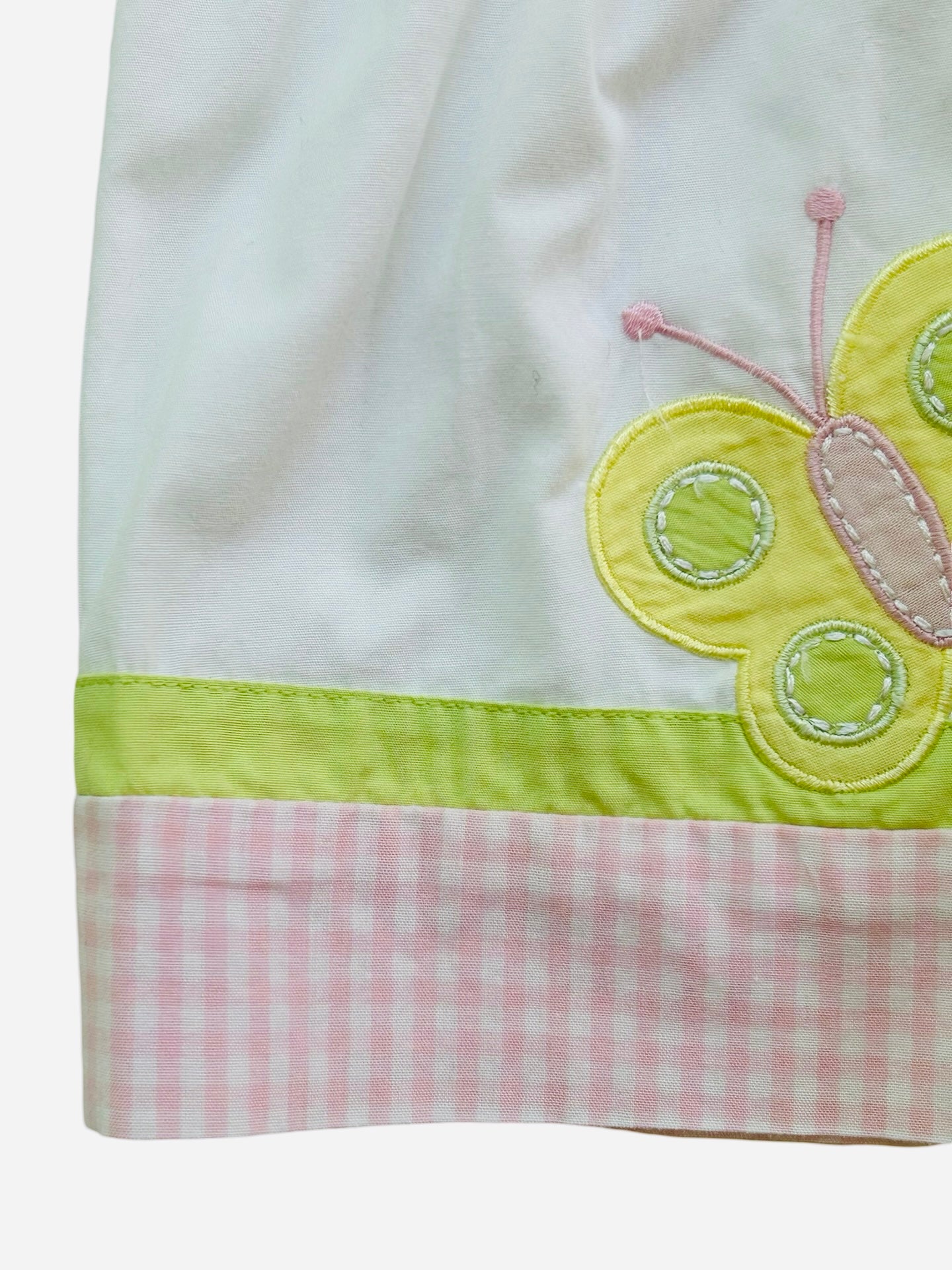 12M Specialty Baby Girls Dress, Checkered and Butterflies. NEW
