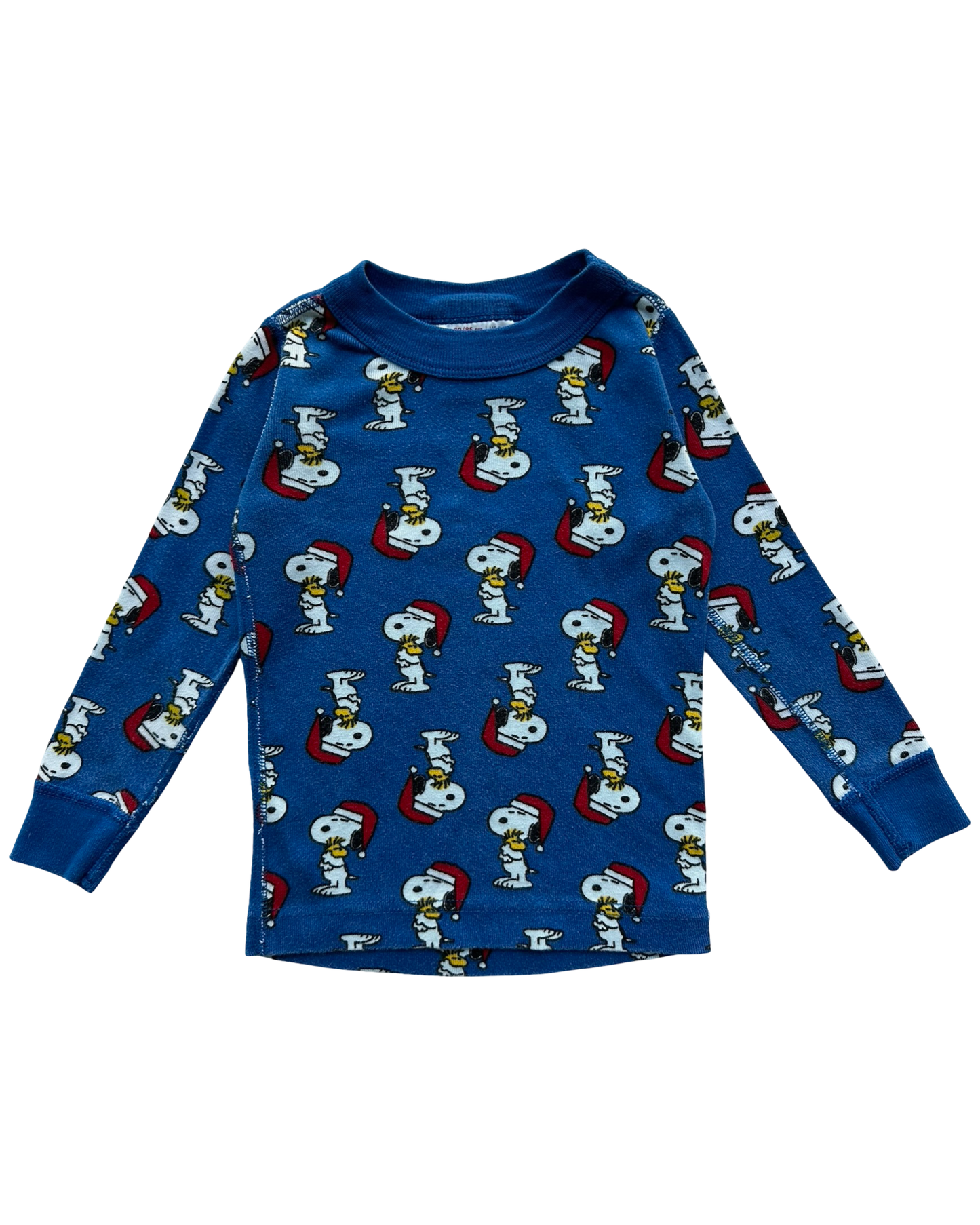2T Toddler Boys Hanna Andersson Peanuts Snoopy Santa Hat Christmas Jammies, Pjs 2 Pieces Set.