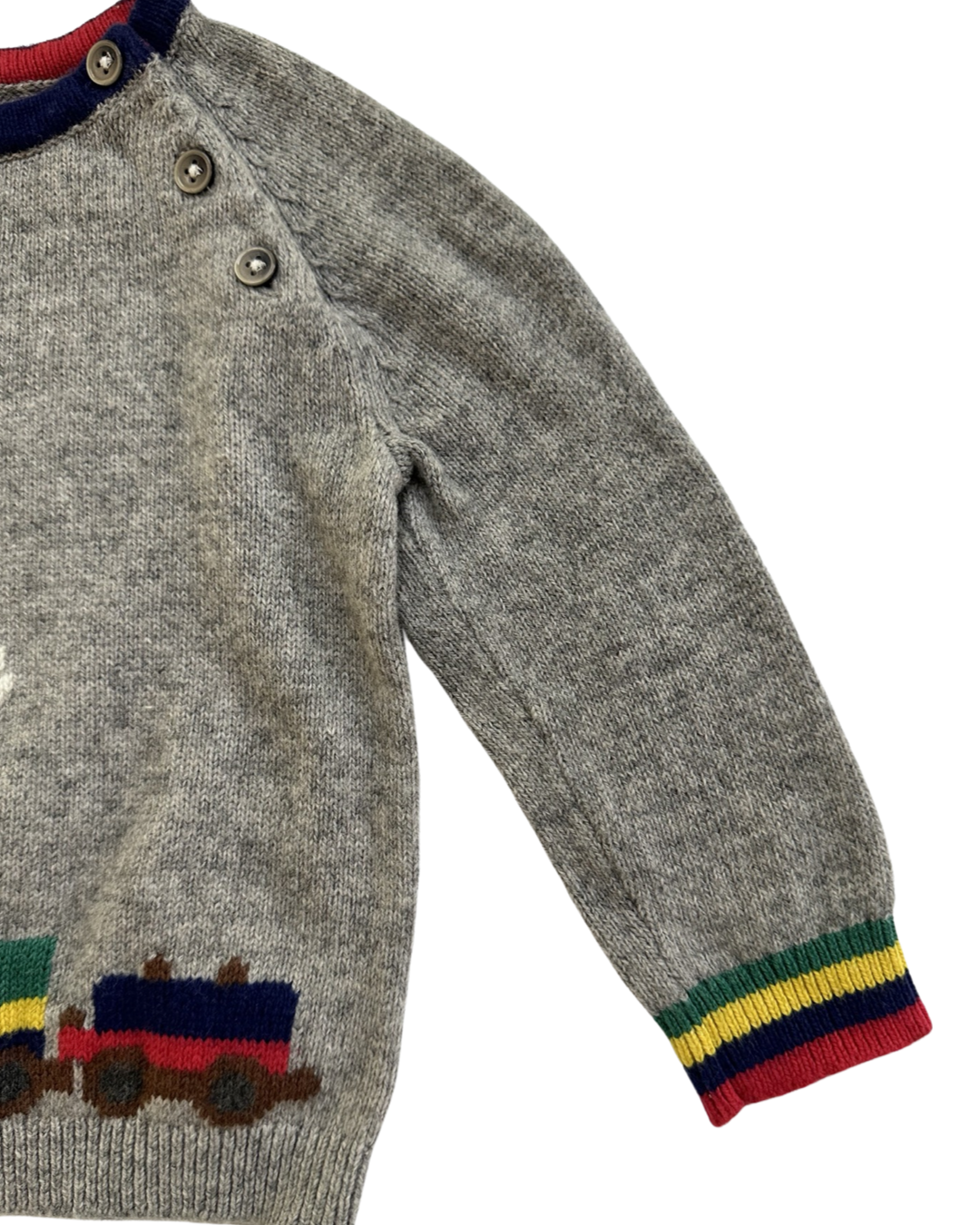 6-12M Baby Boy Baby Boden Train Sweater Set
