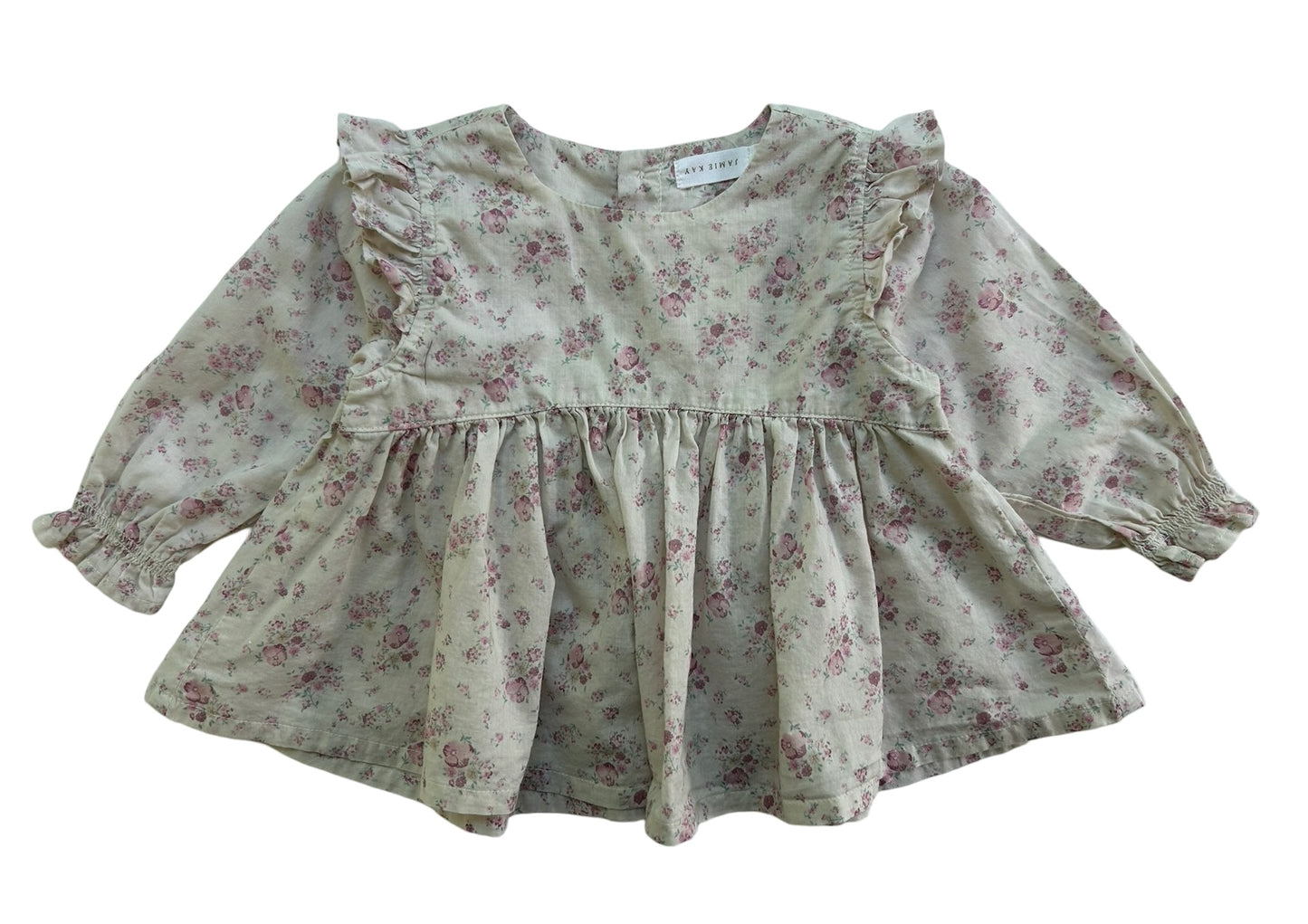 0-3M Baby Girl Jaime Kay Ruffle Pink Floral,Top & Bottom