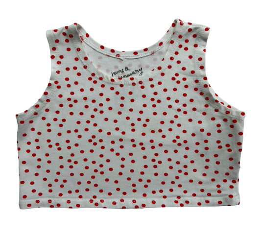 4T Toddler Girl’s June January Red Dots Crop Top.