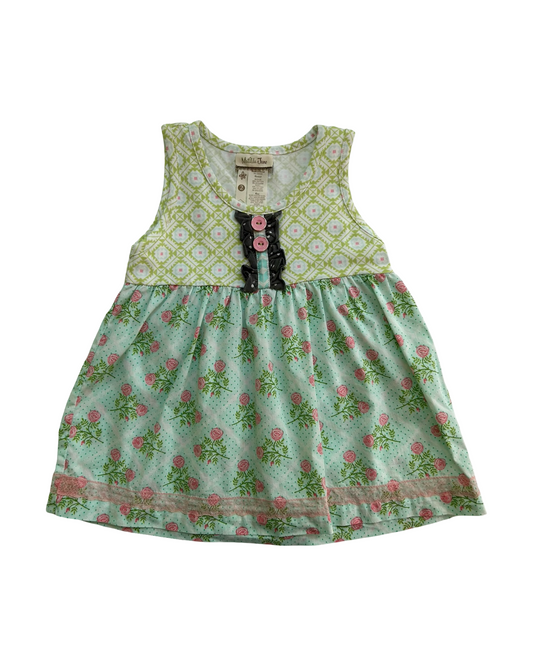 2T Toddler Girls Matilda Jane Sara Pretty Pattern Floral Sleeveless Top