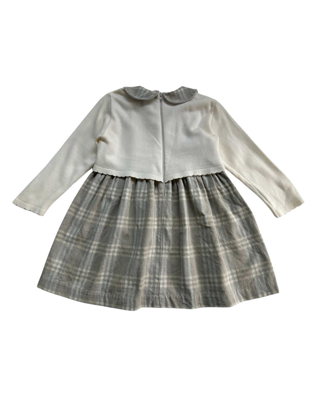 24M Baby Girl Carriage Boutiques Plaid Long Sleeve Sweater Dress