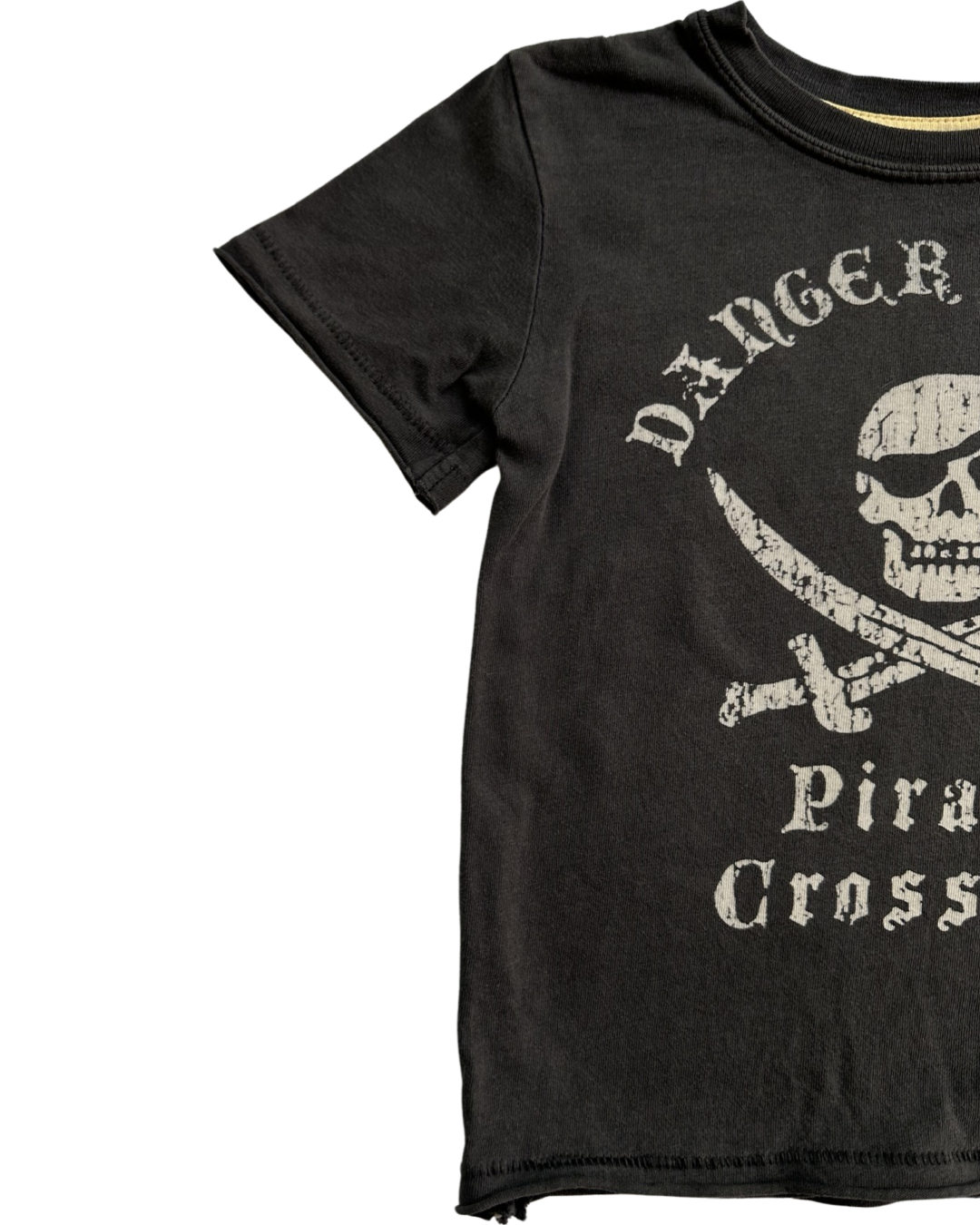 18M-24M Baby Boy Charcoal Gray Danger Ahead Pirate T-Shirt Top