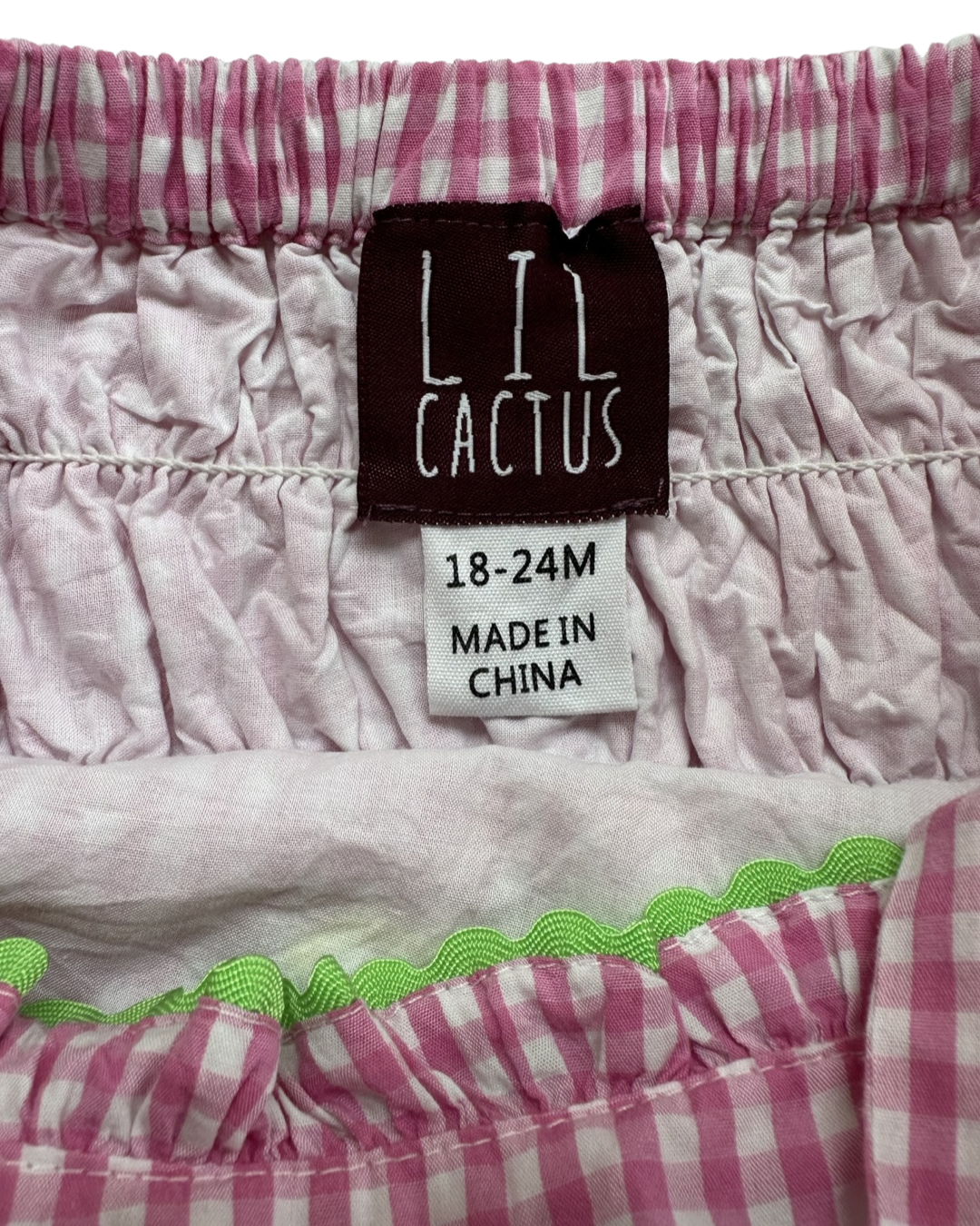 18M-24M Baby Girl Pink Seersucker Lil' Cactus Ice Cream Swim Suit