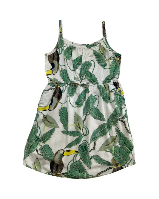XS 4T-5T Toddler Girls Gap Kids Cotton Summer Sleeveless Dress Tucan .