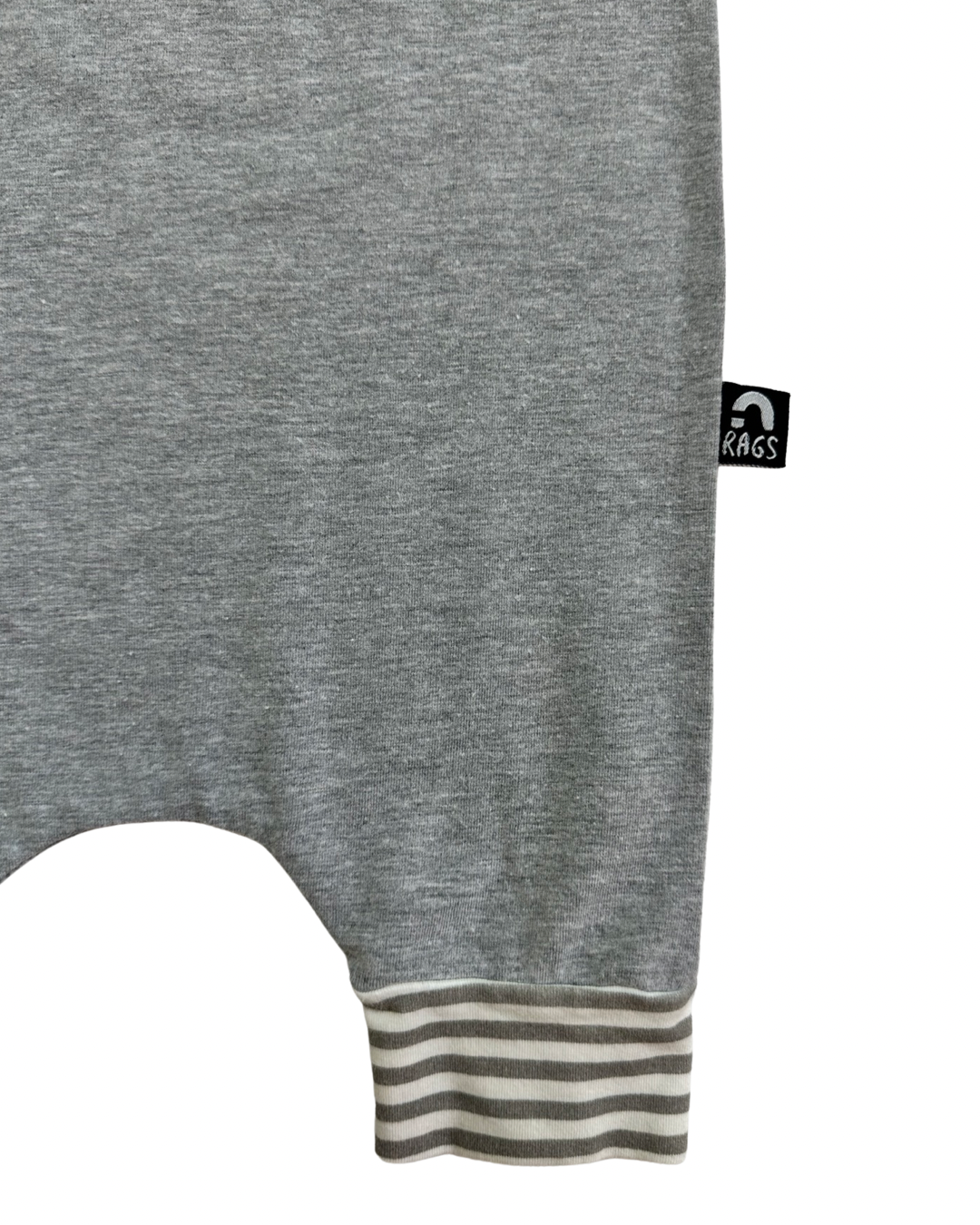 12-18M Baby Boy RAGS to Raches Gray Hooray Owl Tank Shortie Romper
