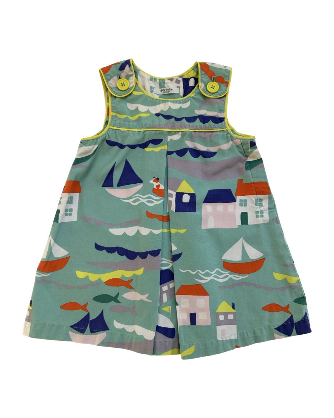 18M-24M Baby Girl Baby Boden Nautical Sea Boat House Sailboat Dress