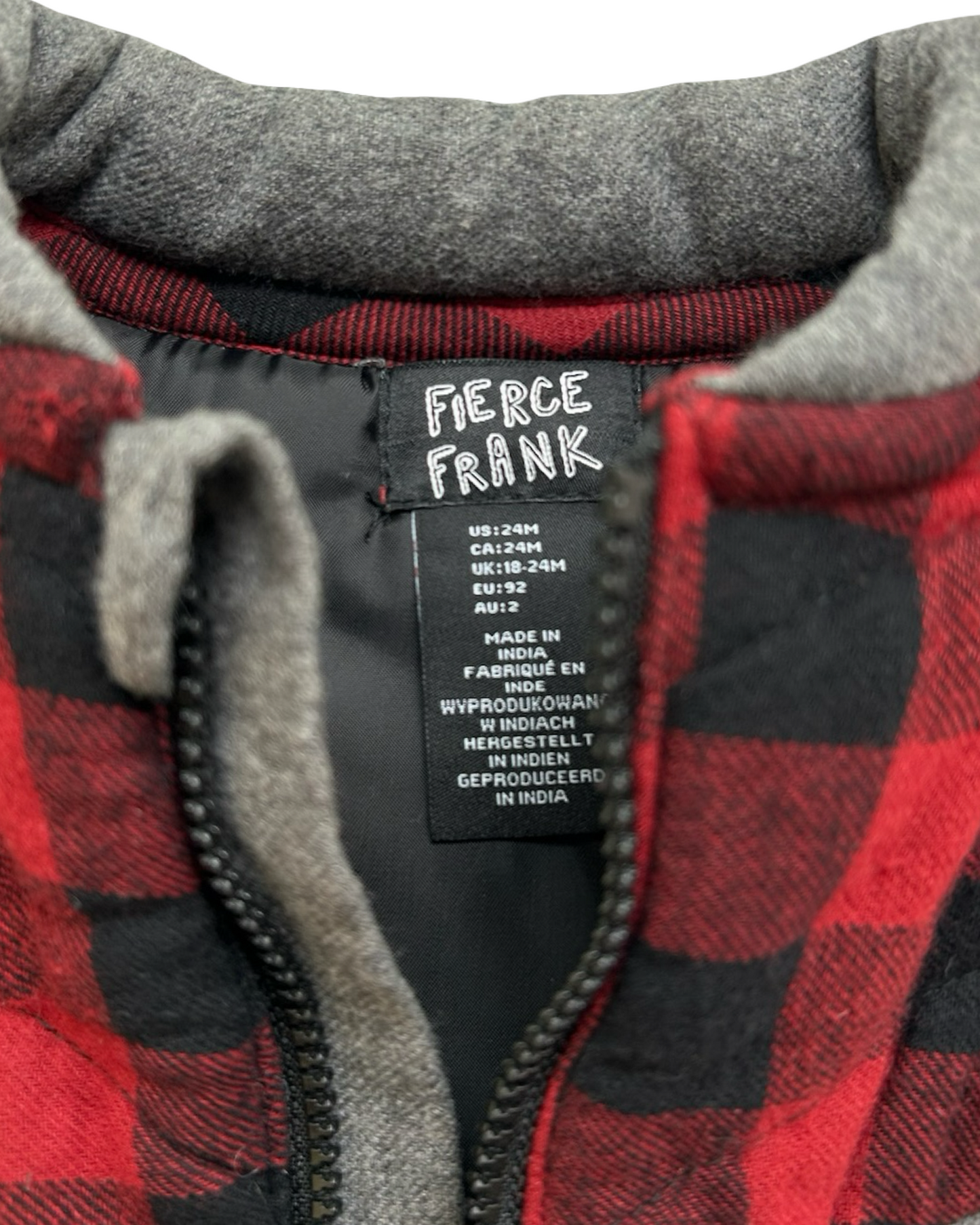 24M Baby Boys Fierce Frank Plaid Vest Puffer Jacket