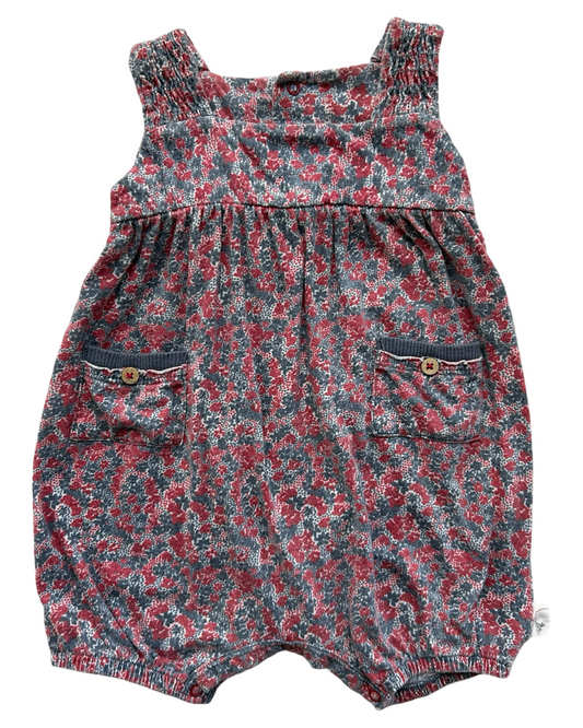 12M Baby Girls Burt’s Bees Baby Organic Flowers 💐🌸🌺Romper