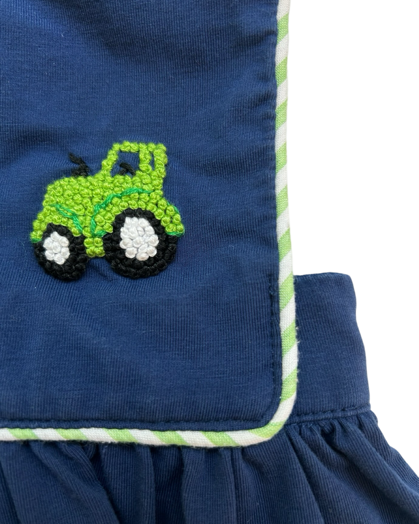 NB Baby Girls Sugar Dumplin Embroidered Tractors 🚜 🚜 🚜 With Diaper Cover. 2 Pieces Set.