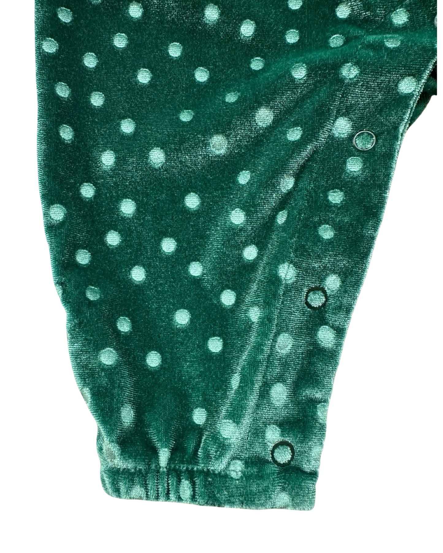 0-3M Baby Girls Cat & Jack Velvet Polka Dot Romper