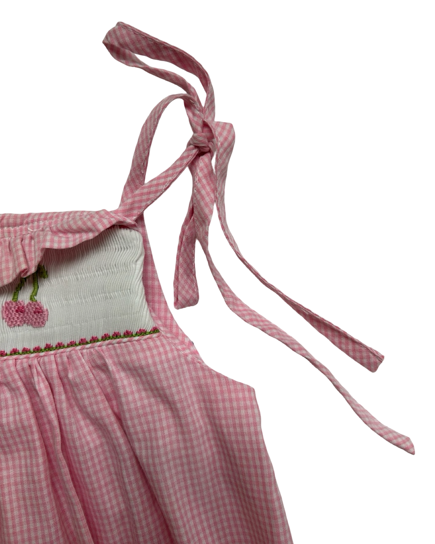 18M Baby Girls Vive La Fete For Rags Land Cherry Smocked & Embroidered Romper