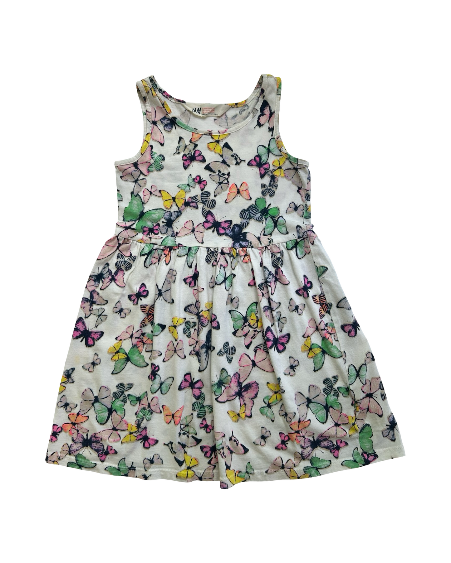 4T-6T Toddlers Girls H&M Butterfly 🦋 🦋🦋 Sleeveless Dress.