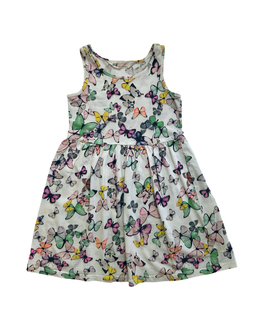 4T-6T Toddlers Girls H&M Butterfly 🦋 🦋🦋 Sleeveless Dress.