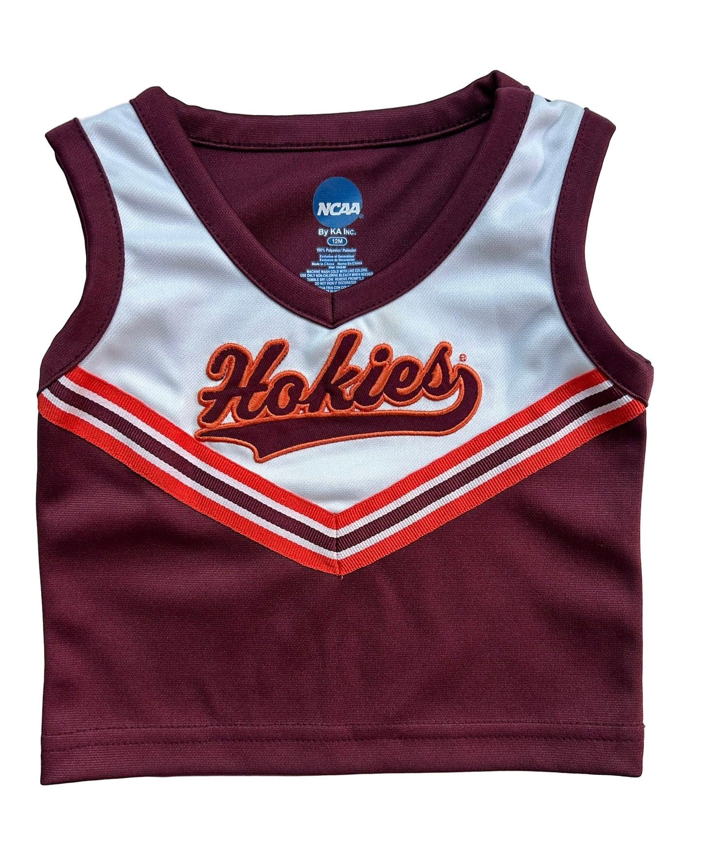 12M Baby Girl’s NCAA Hokies Animation Cheerleader Outfit Dress.
