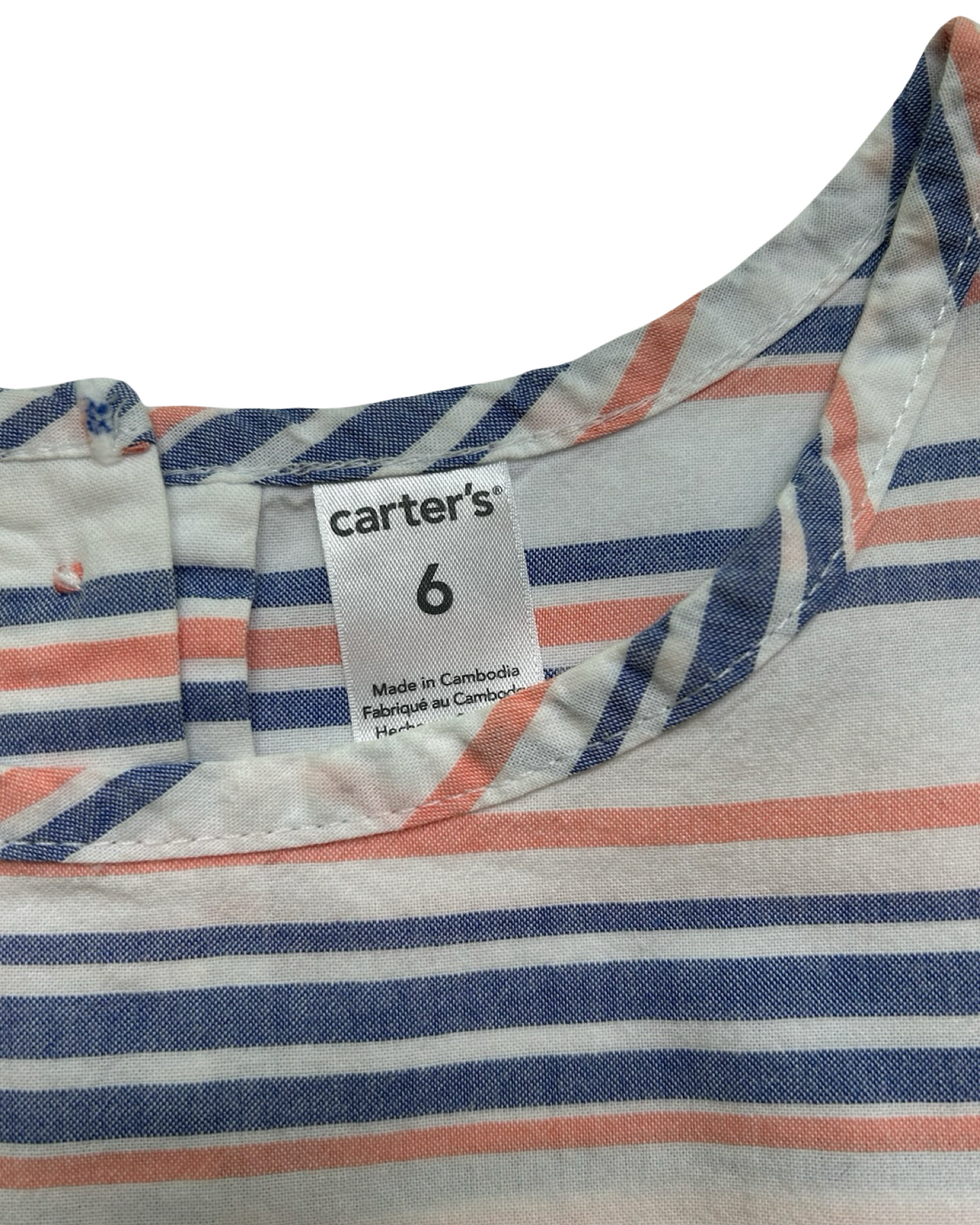6T Toddler Girls Carter’s Striped Romper.