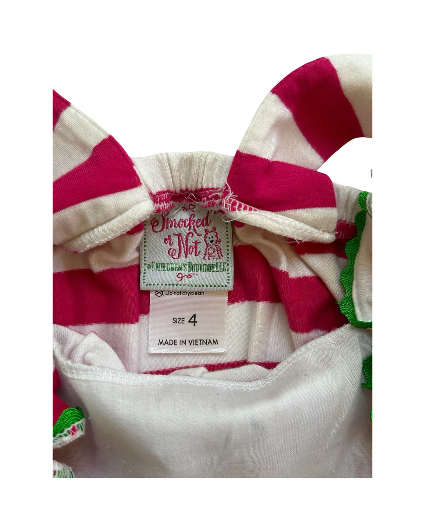 4T Toddlers Girls Smocked Or Not Embroidered Strawberries Striped Dress
