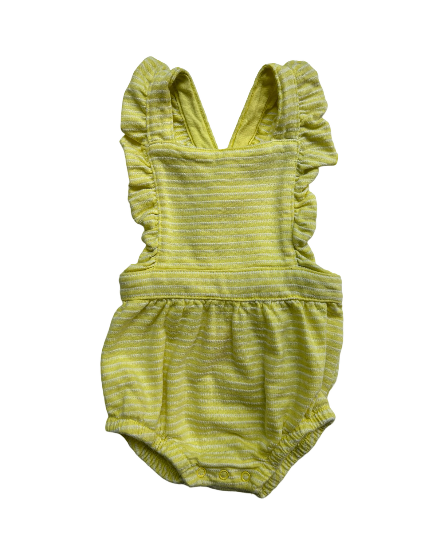 0M -3M Baby Girl’s Cat & Jack Yellow Bubble Romper.