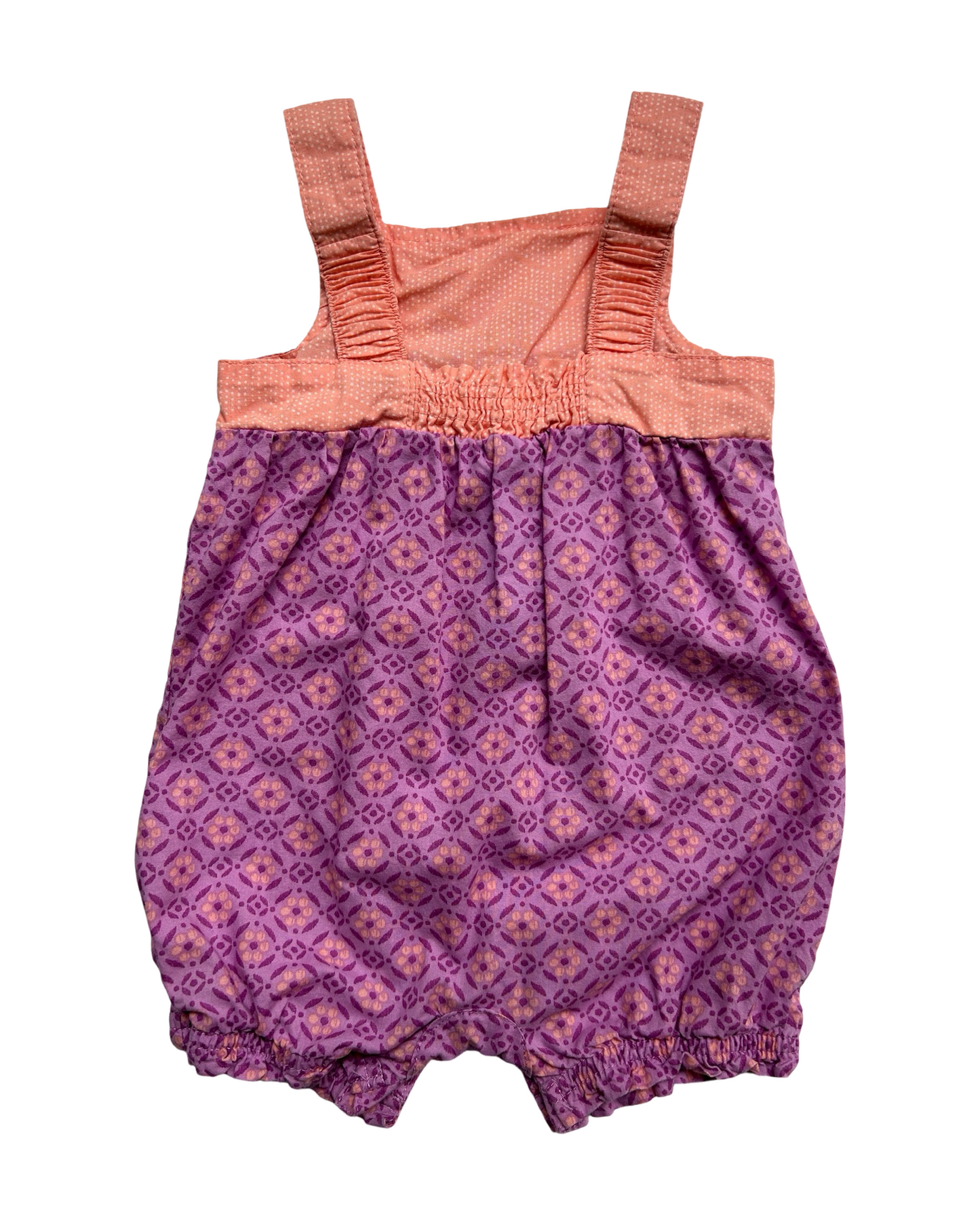 6M Baby Girl Cherokee Purple / Coral  Bubble Romper