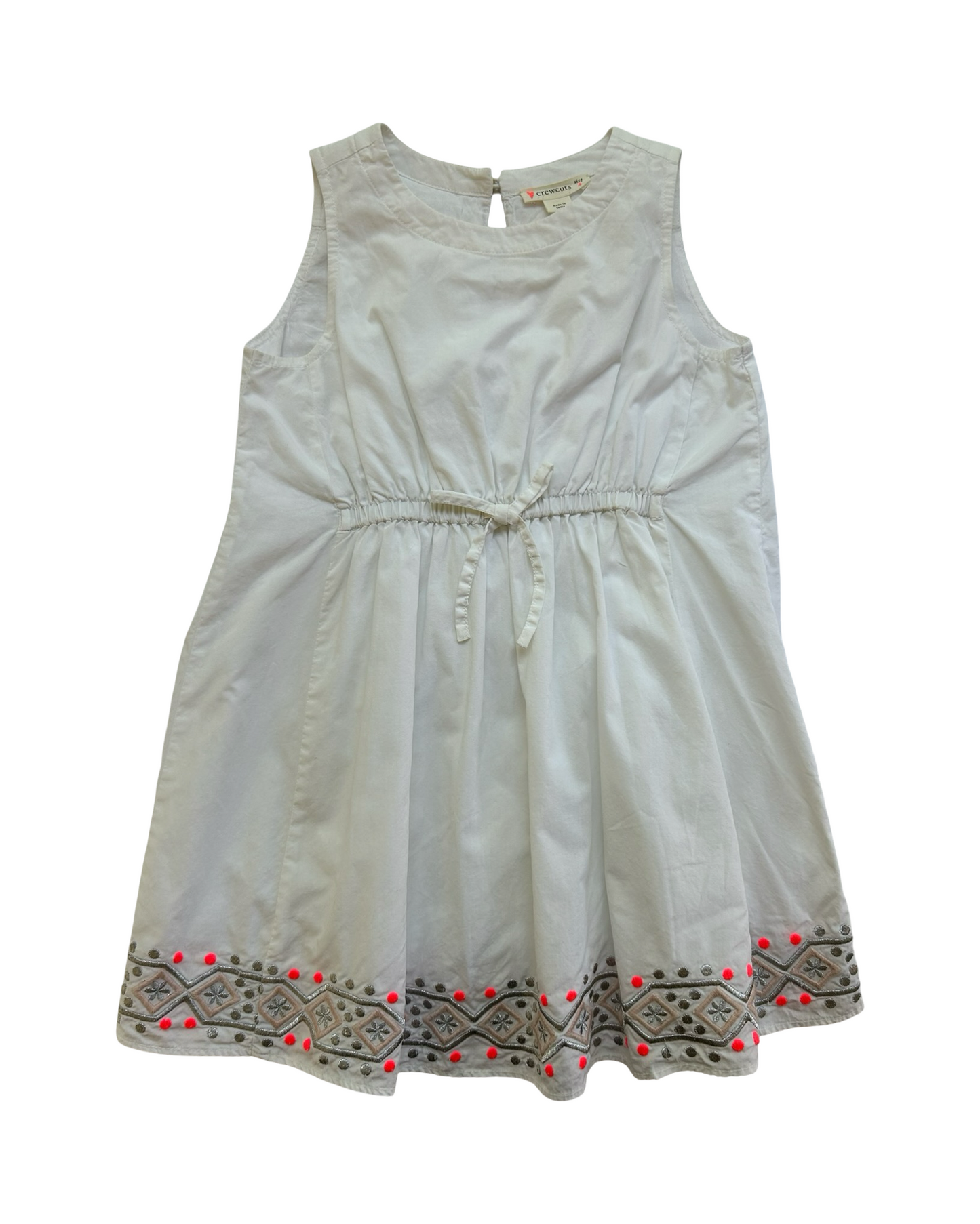 4T Toddler Girls Crewcuts Cotton Poplin Embroidered Dress.