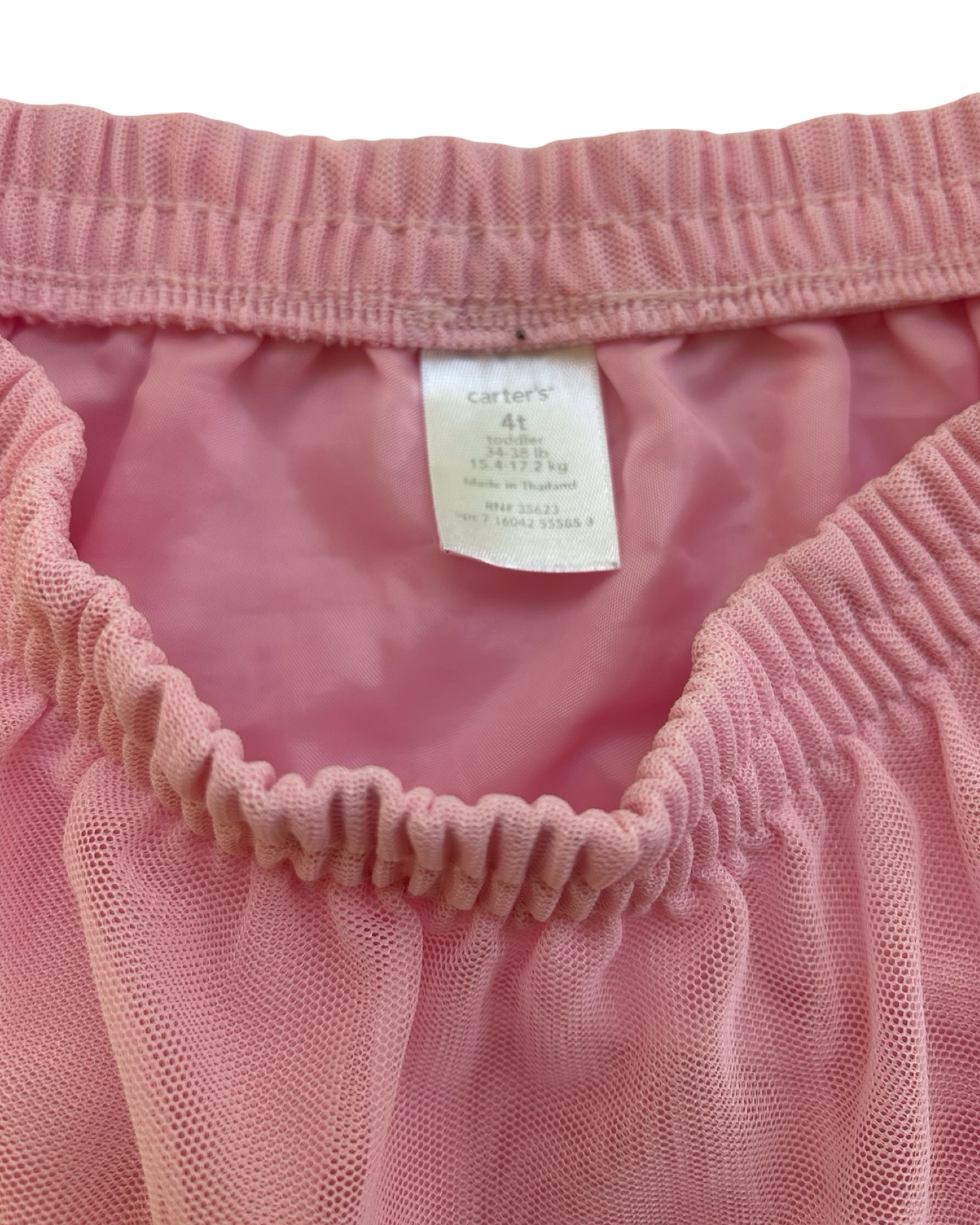 4T Toddlers Girls Carters Tulle Tutu Ruffle With Elastic Waist Skirt.