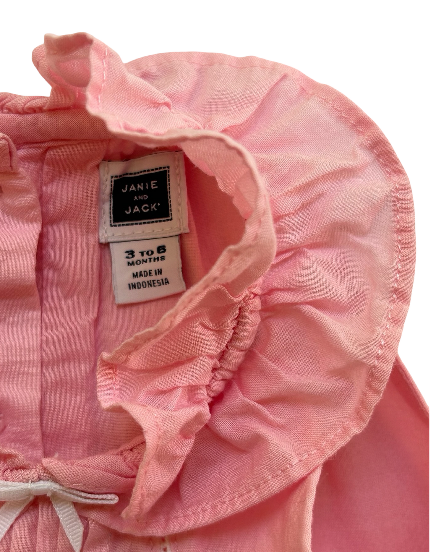 3M-6M Baby Girl Janie & Jack Ruffle And Lace Details Top