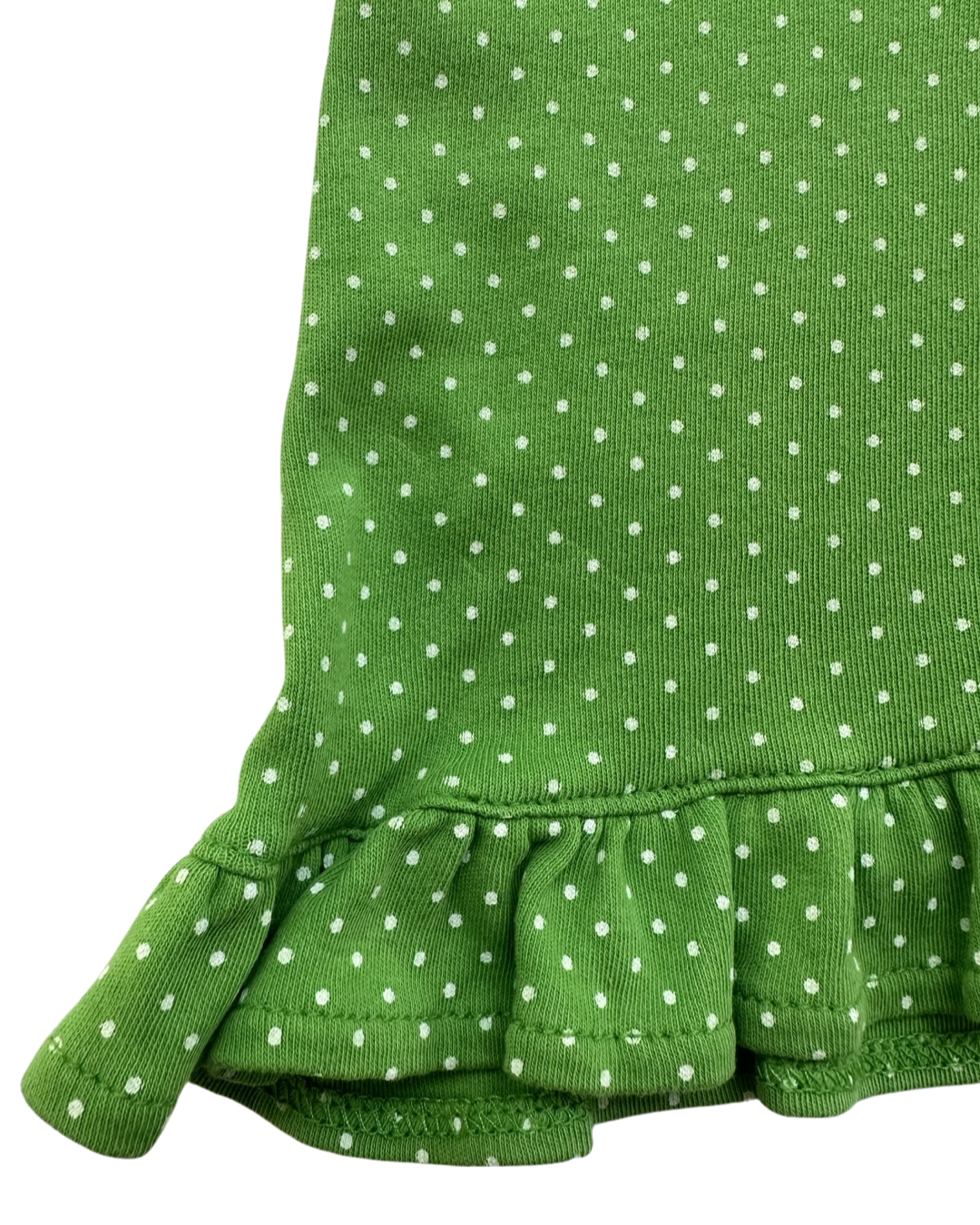 24M Baby Girl Green Polka Dot Luigi Snowman Long Sleeve Shirt