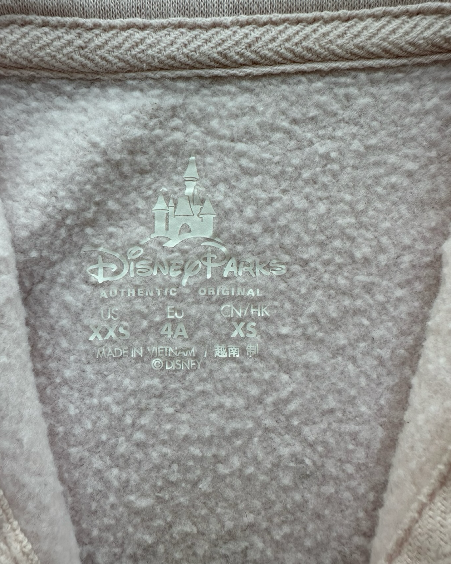 XXS 4T Toddler Girl DISNEY Parks Pink Dream Big Princess Zip Up Hoodie Sweatshirt