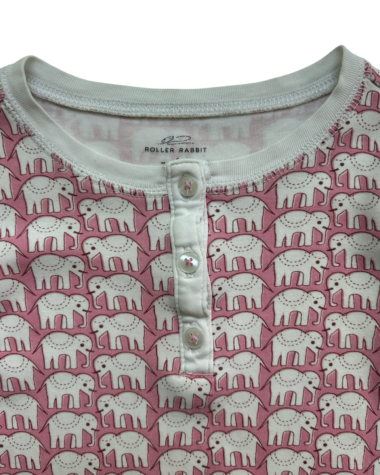 4T Toddlers Girls Roller Rabbit Elephant 🐘 Pjs Top Only One Piece.