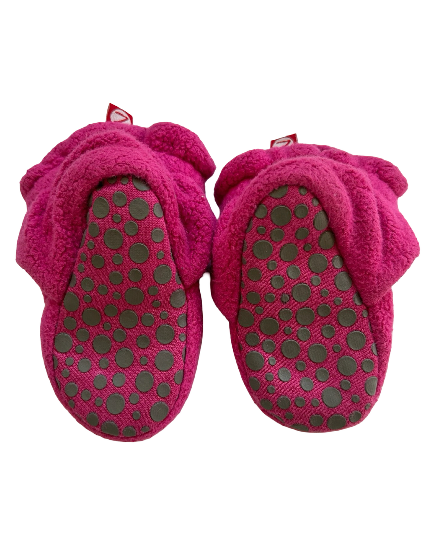 12M Baby Girls Zutano Cozie Fleece Stay-On Booties Slippers