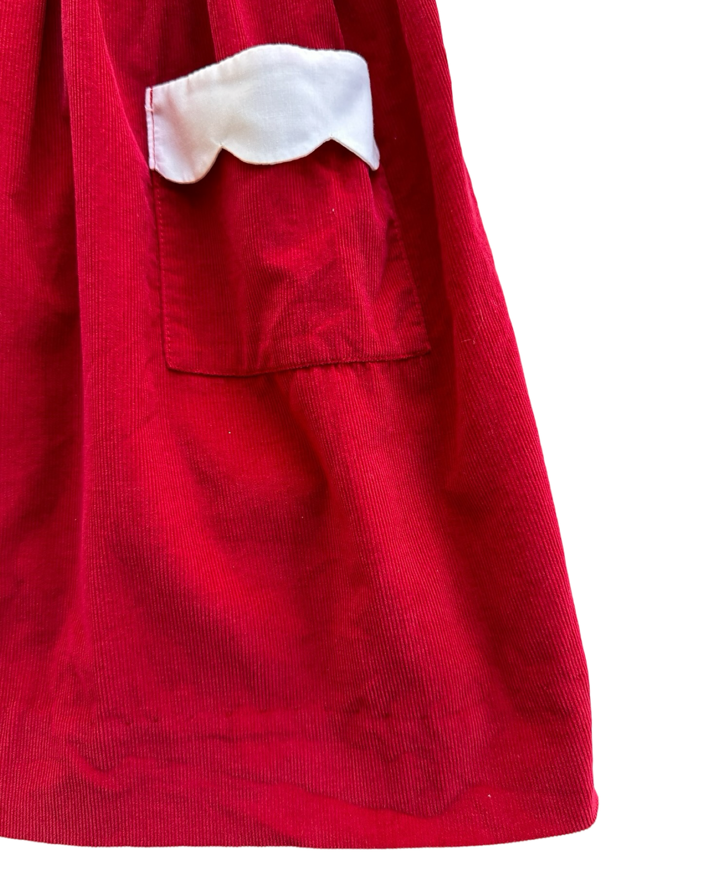 4T Toddler Girl Red Corduroy Bella Bliss Flutter Sleeve Dress