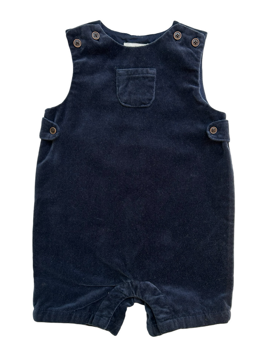 3M - 6M Baby Boys Janie & Jack Blue Velvet Rompe Jon Jon