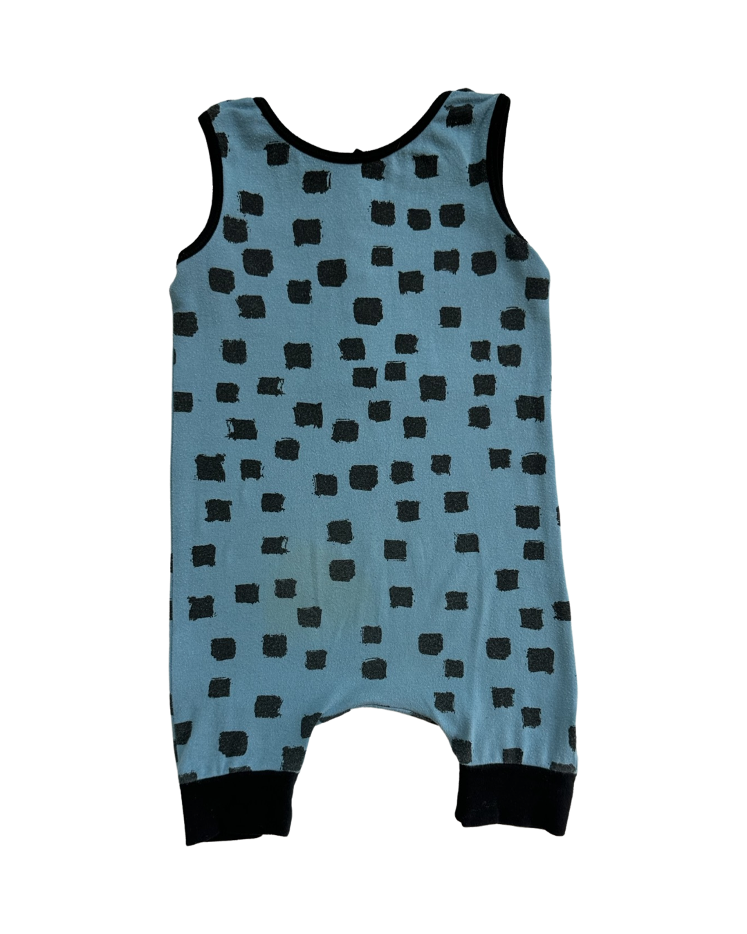 18-24M Baby Boy / Girl RAGS to Raches Blue / Black Tank Shortie Romper