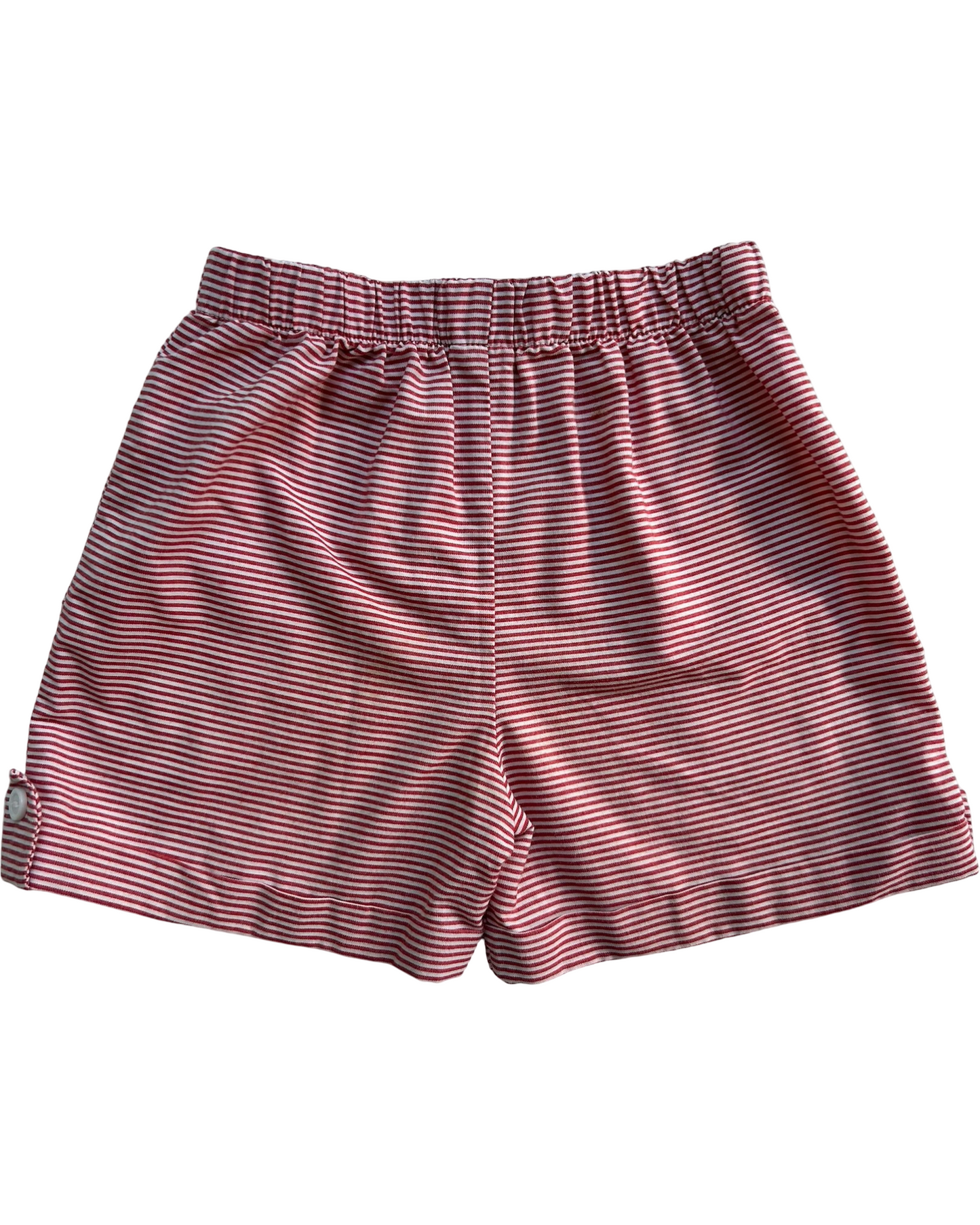 4T Toddlers Girls Boutique Red Striped Knit Short.
