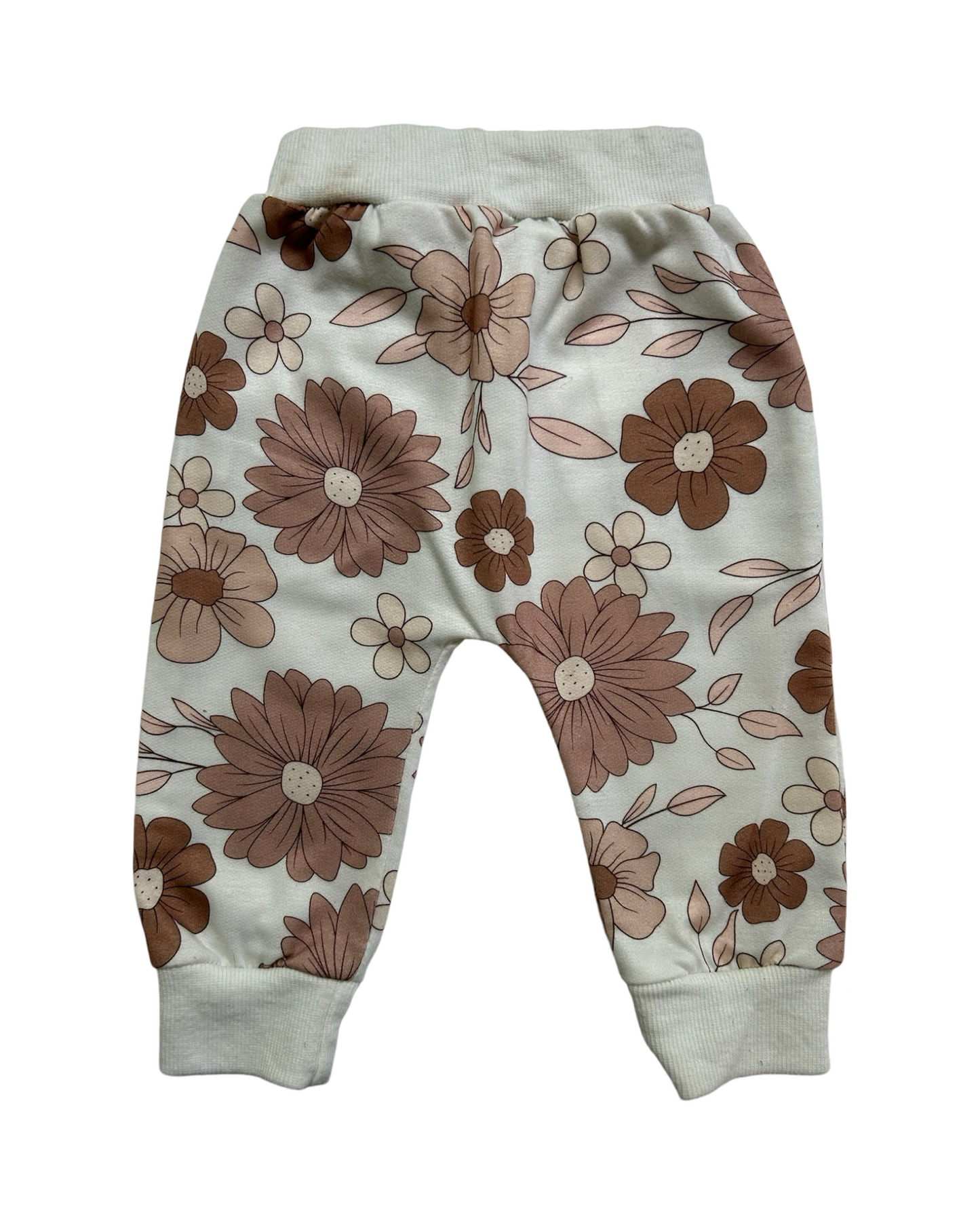 6-12M Baby Girl Floral Sweatshirt / Jogger Set