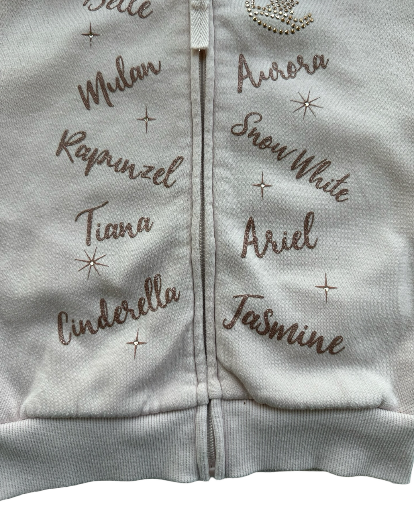 XXS 4T Toddler Girl DISNEY Parks Pink Dream Big Princess Zip Up Hoodie Sweatshirt