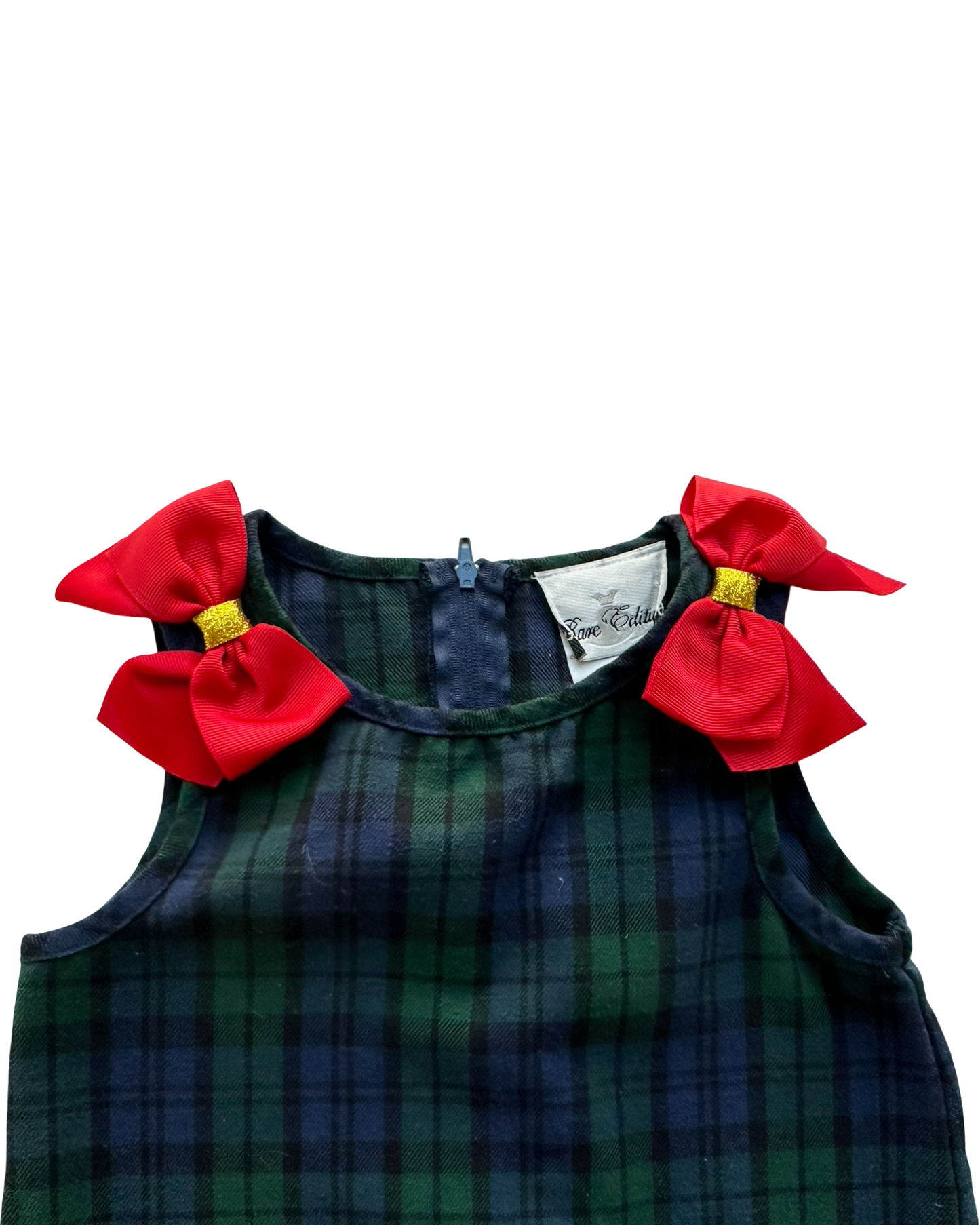 4T Toddler Girls Rare Editions Santa Sleigh Appliqué Christmas Dress