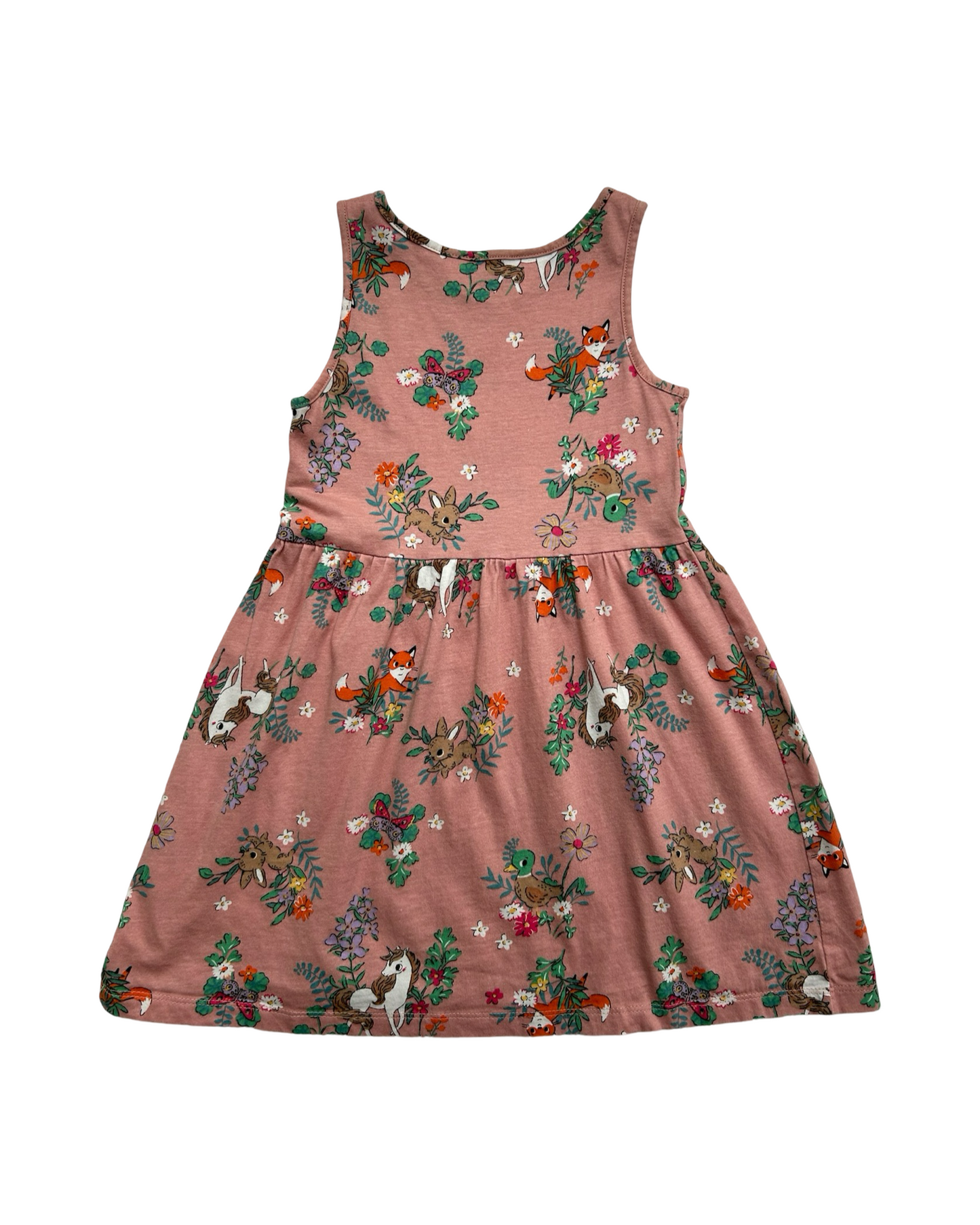 3T / 4T Toddler Girl H&M Dusty Rose Pink Unicorn Tank Dress