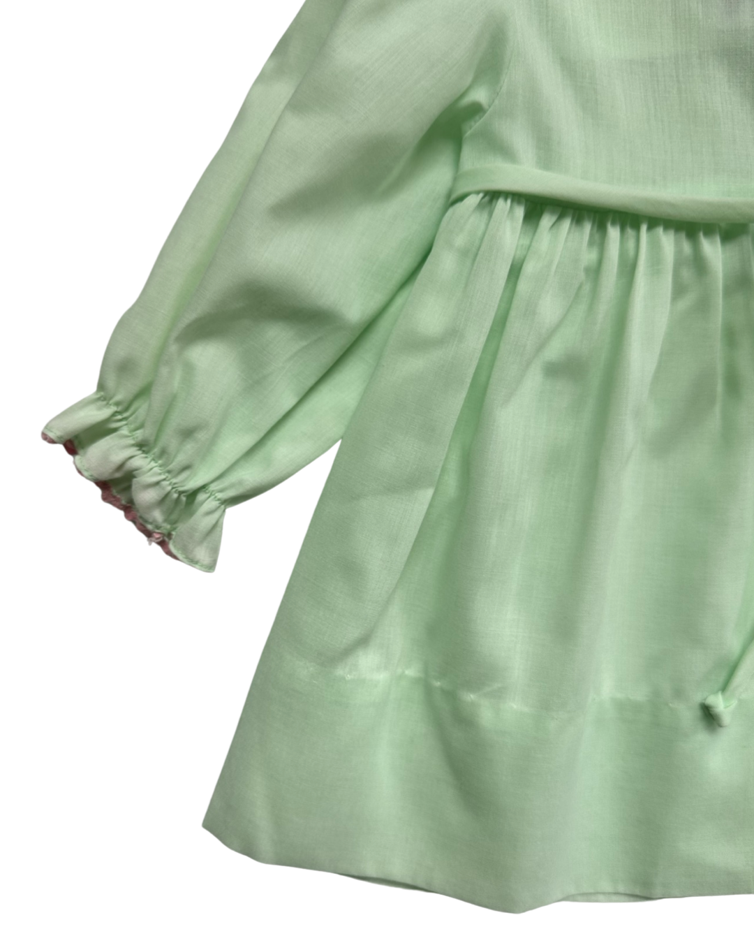 24M Baby Girl Polly Flinders Mint Green and Pink Smocked Vintage Dress
