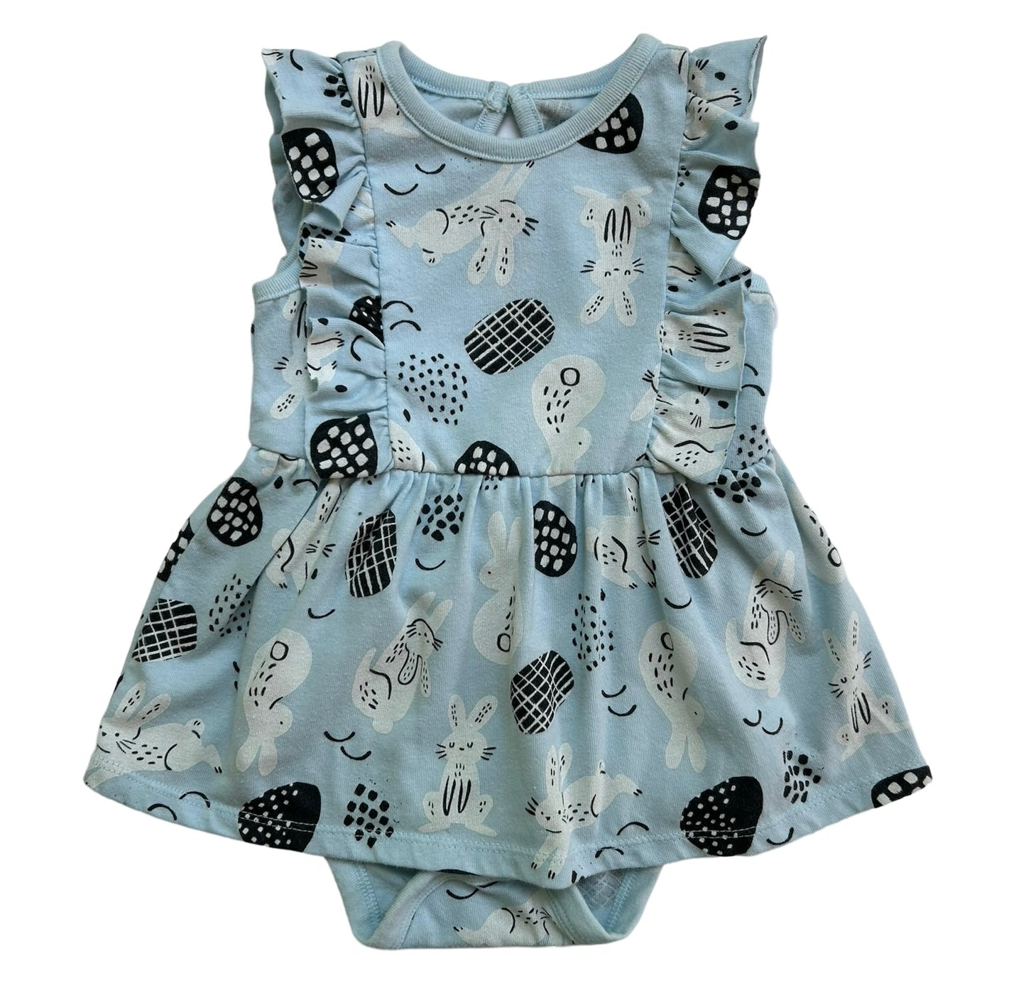 6M - 9M Baby Girl Cat & Jack Easter Bunny Bubble Romper.