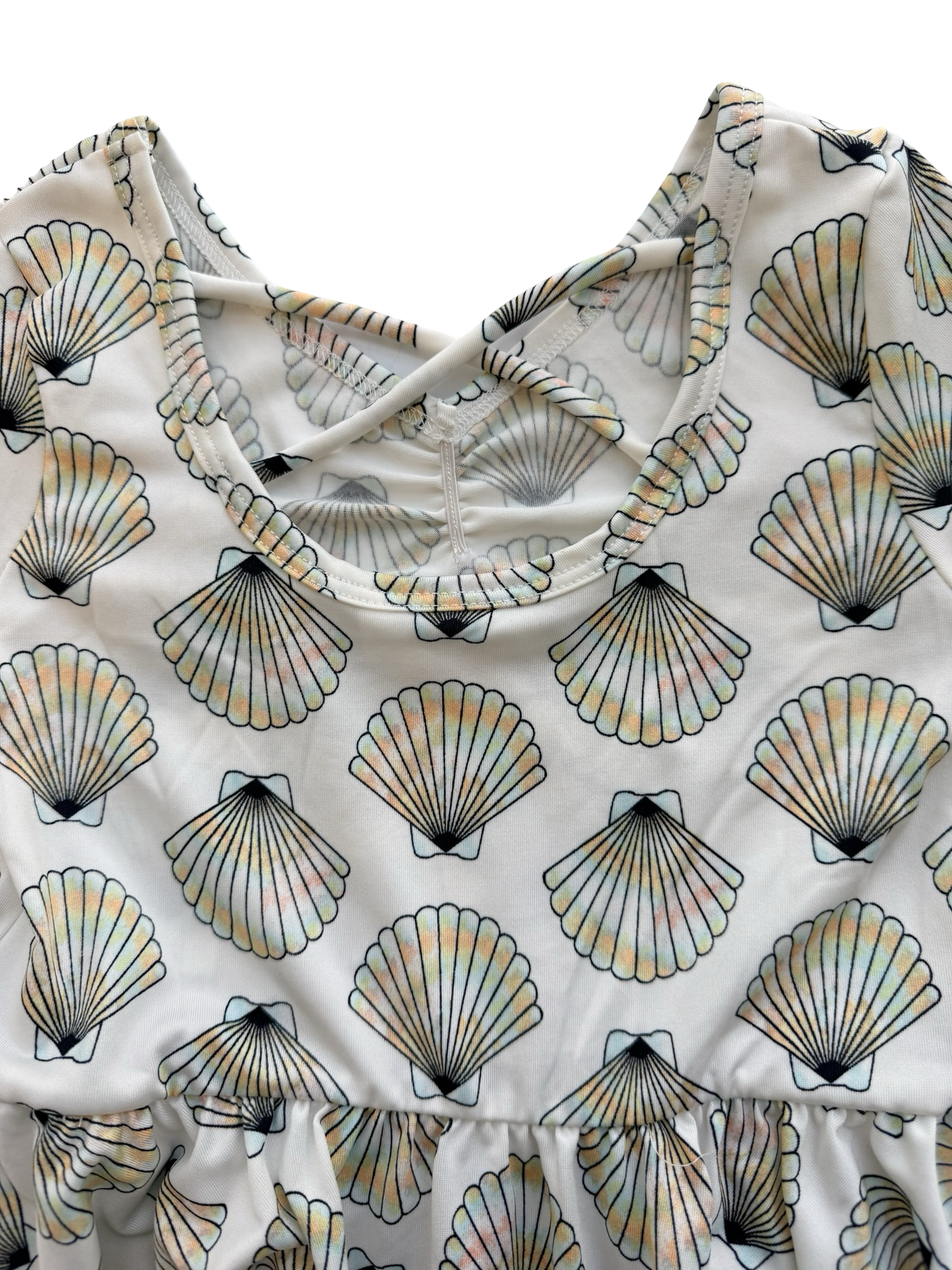 3T Toddler Girl Dot Dot Smile Seashell Twirl Dress