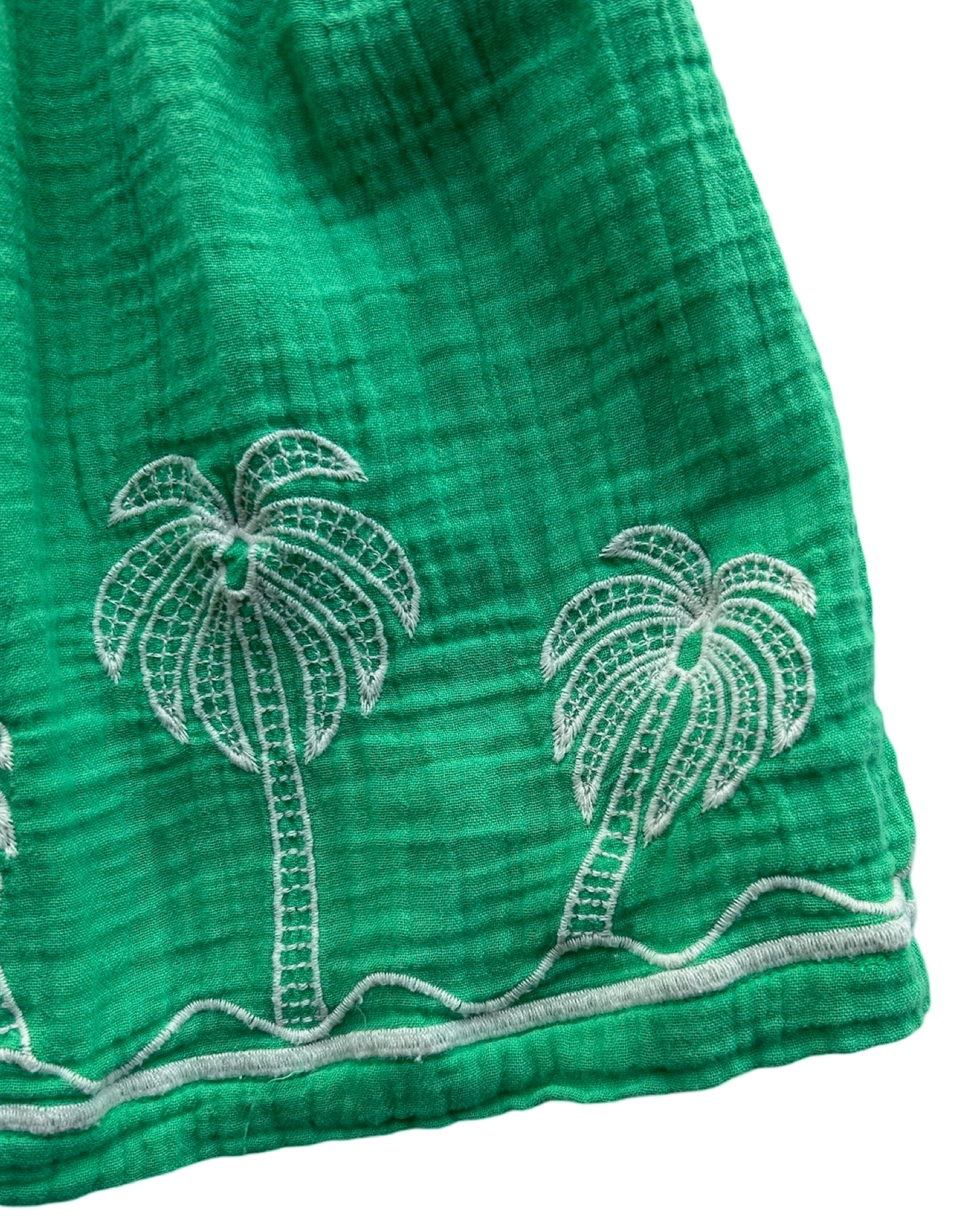 2T Toddler Girls Old Navy Spaghetti Straps Gauze White Palm Trees Dress.
